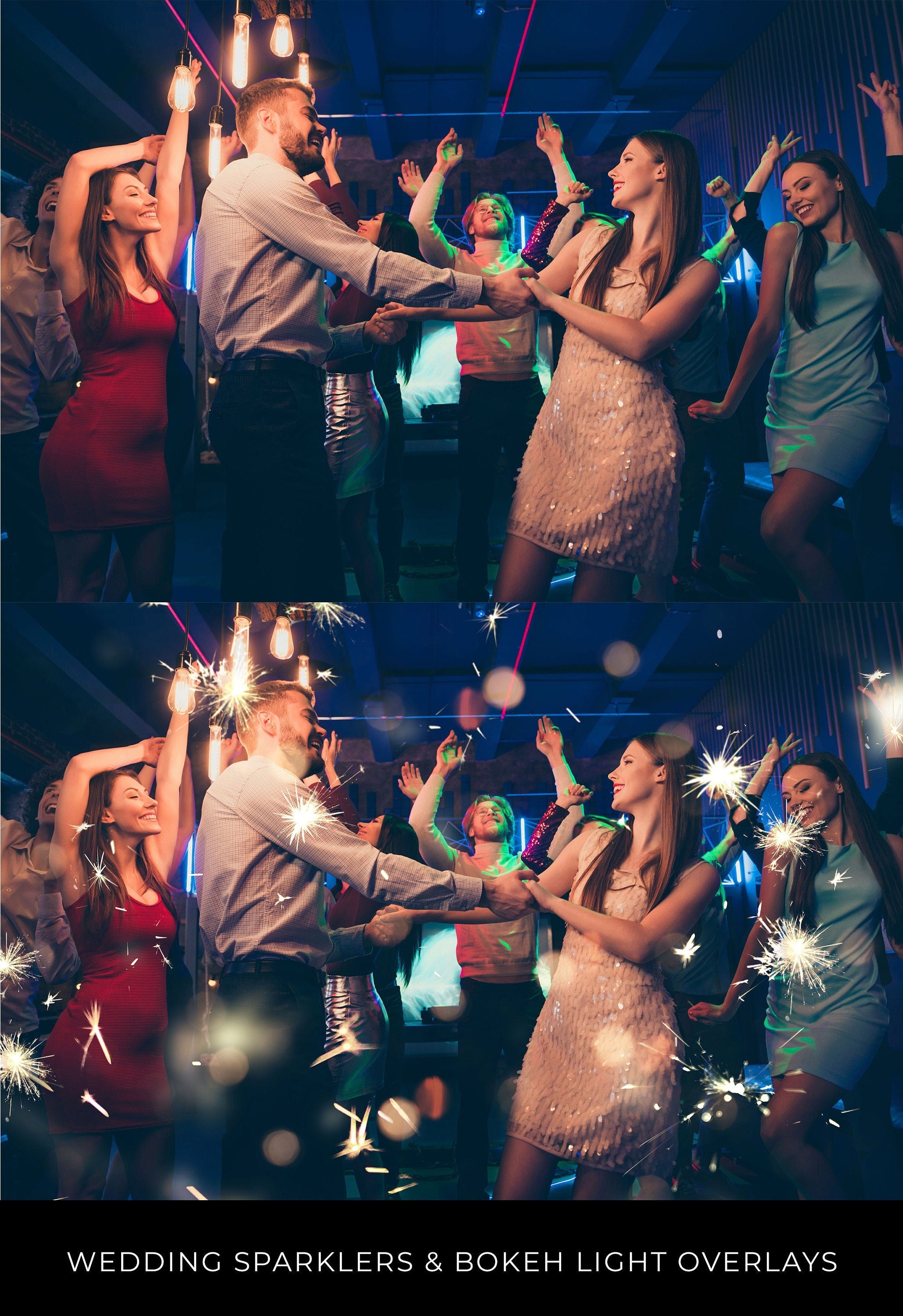 Wedding Sparklers Photo Overlays