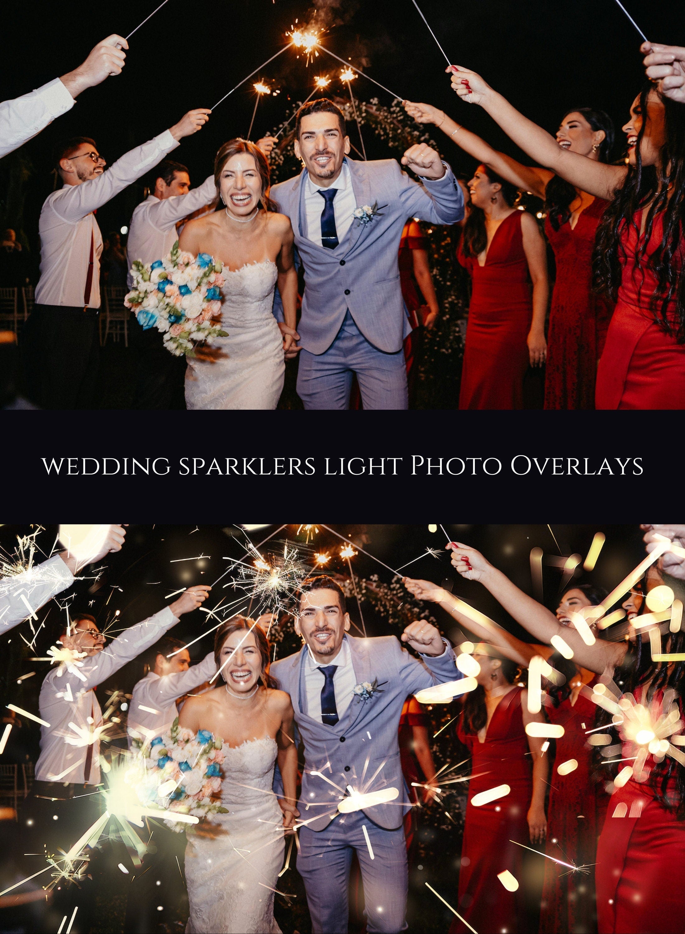Wedding Sparklers Photo Overlays