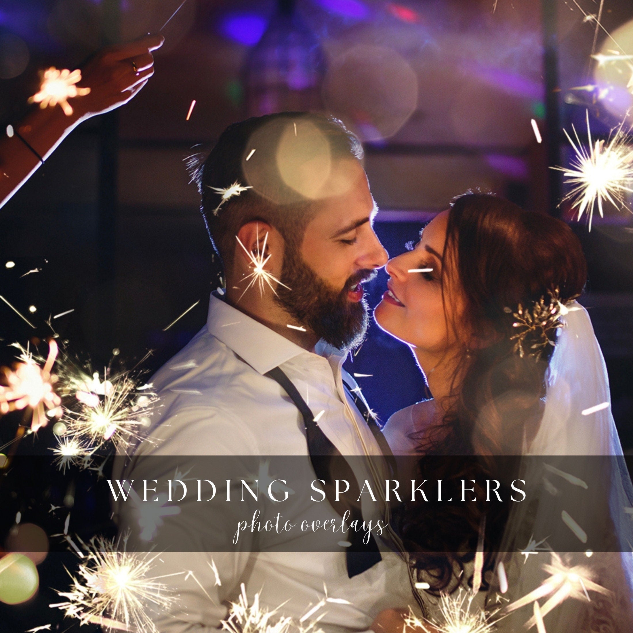 Wedding Sparklers Photo Overlays