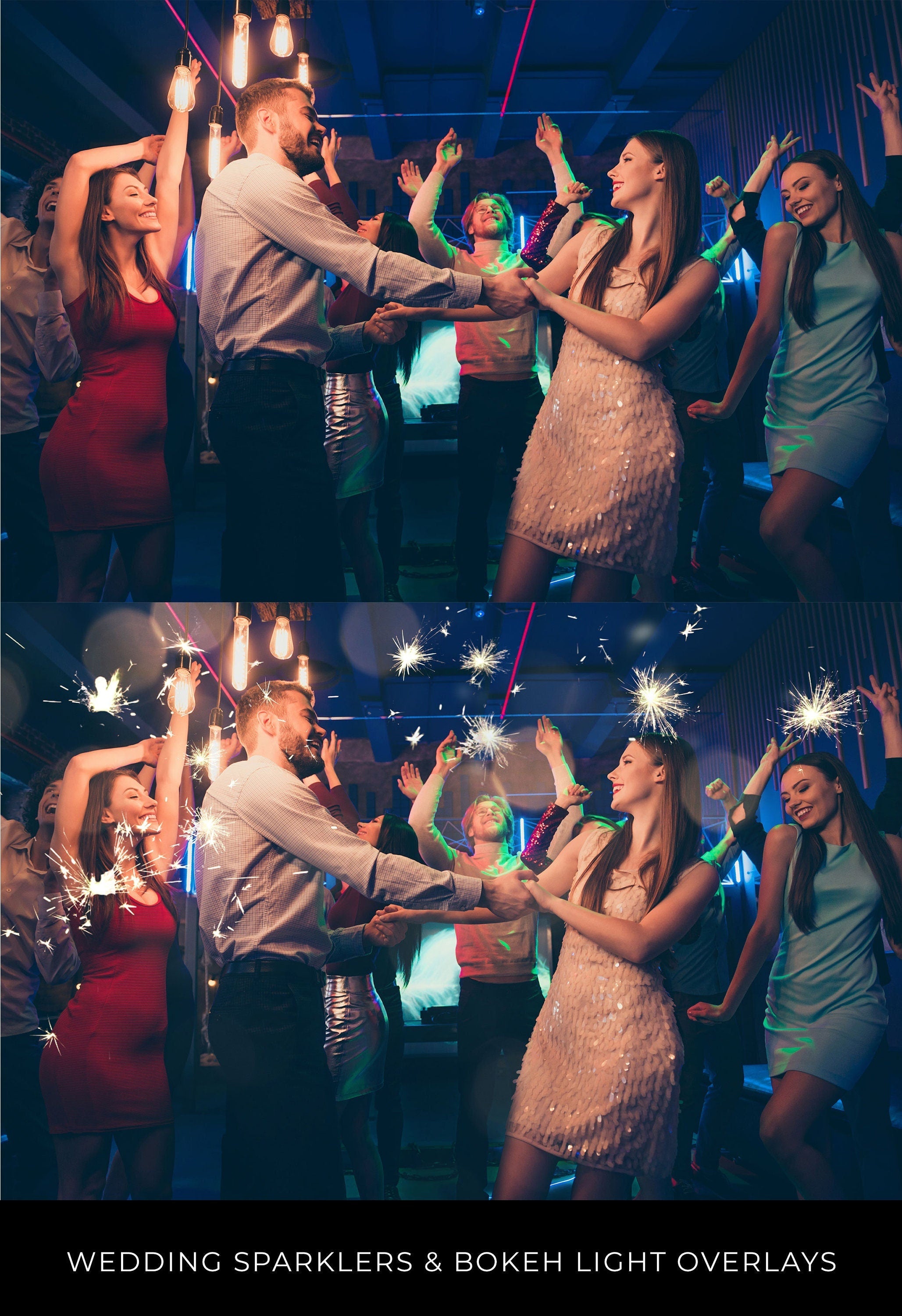 Wedding Sparklers Photo Overlays