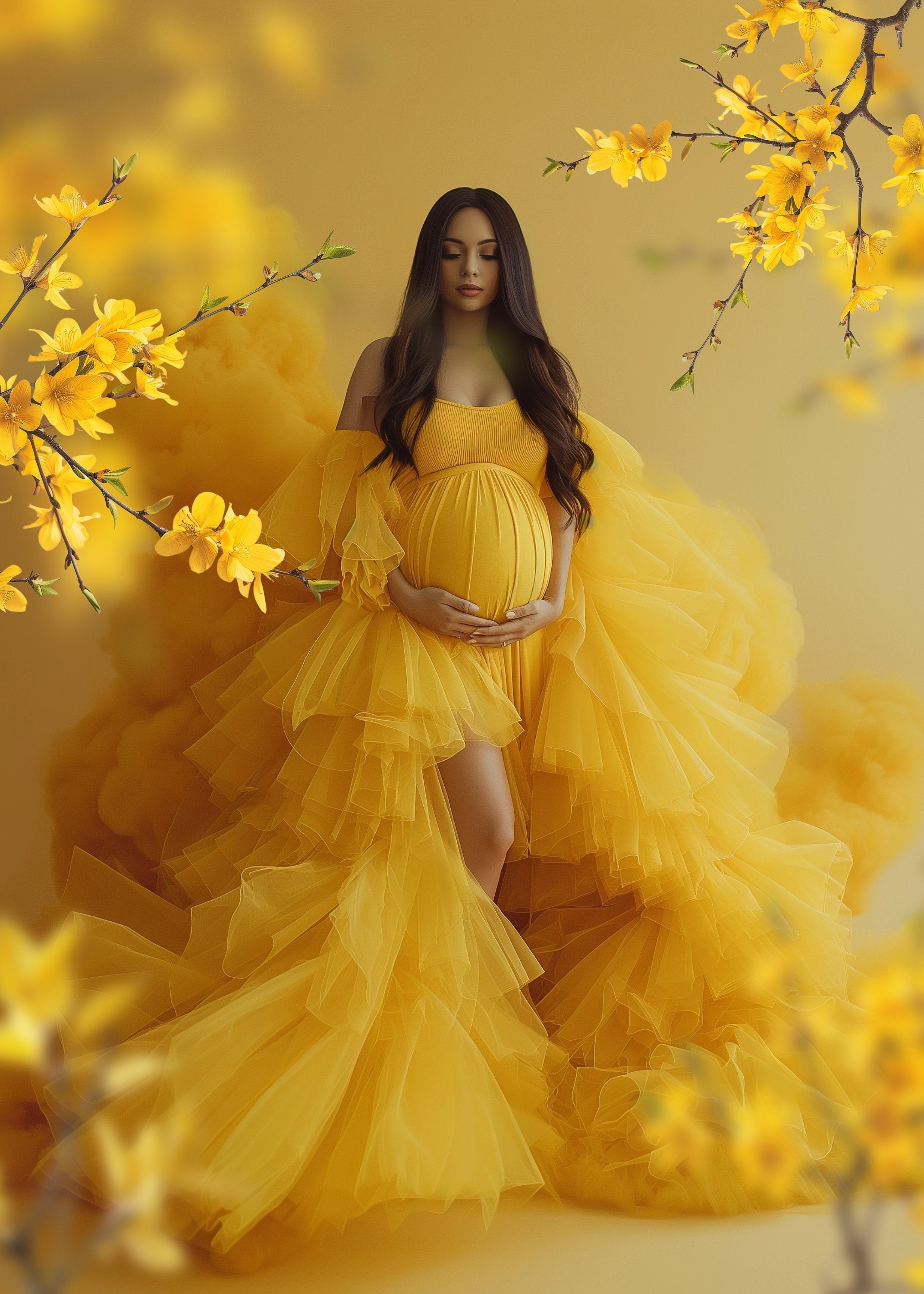 Spring Floral Frame Photo Overlays