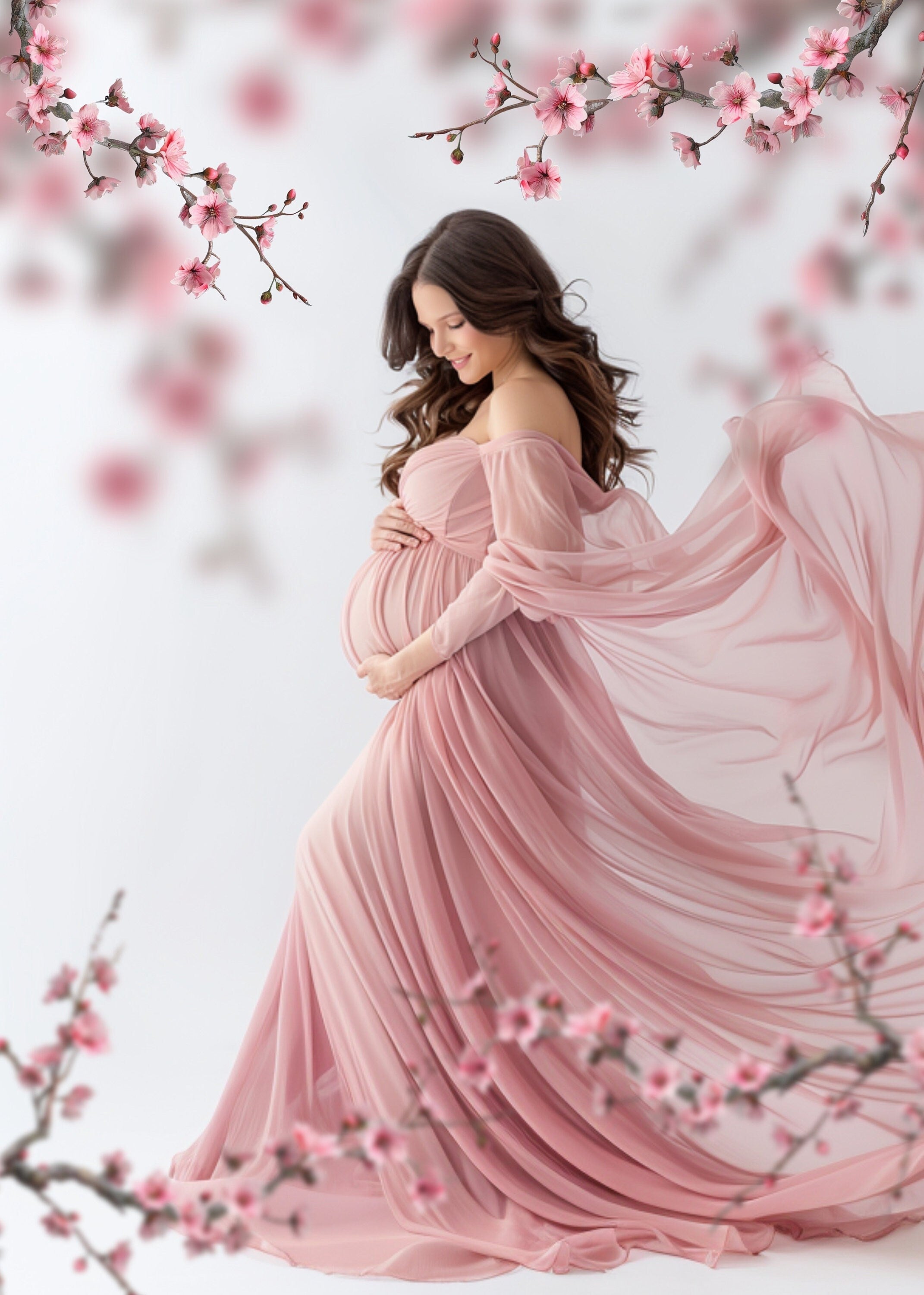 Spring Floral Frame Photo Overlays