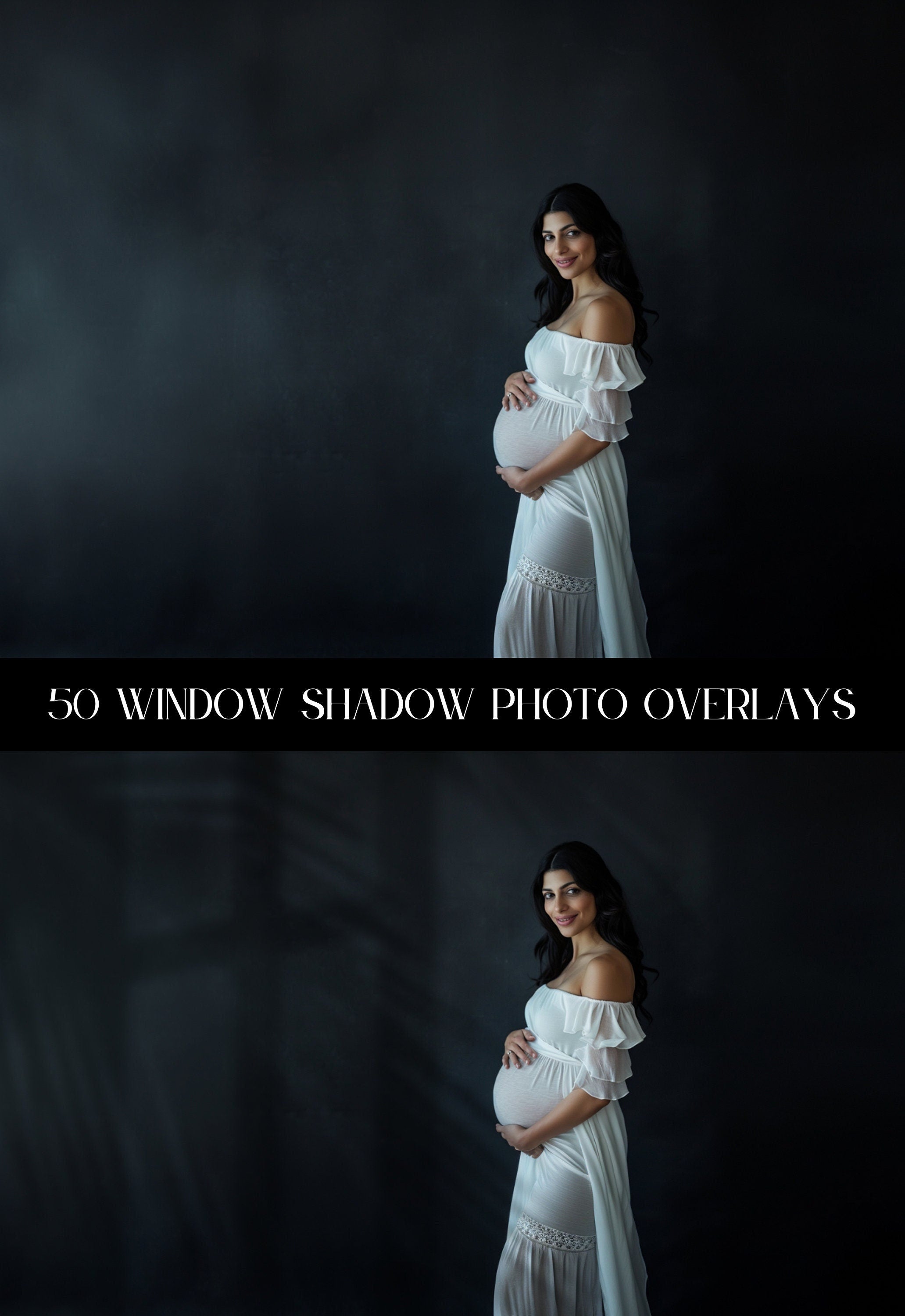 50 Window and Floral Shadow PNG Overlays: Photoshop Maternity Photography Backdrops