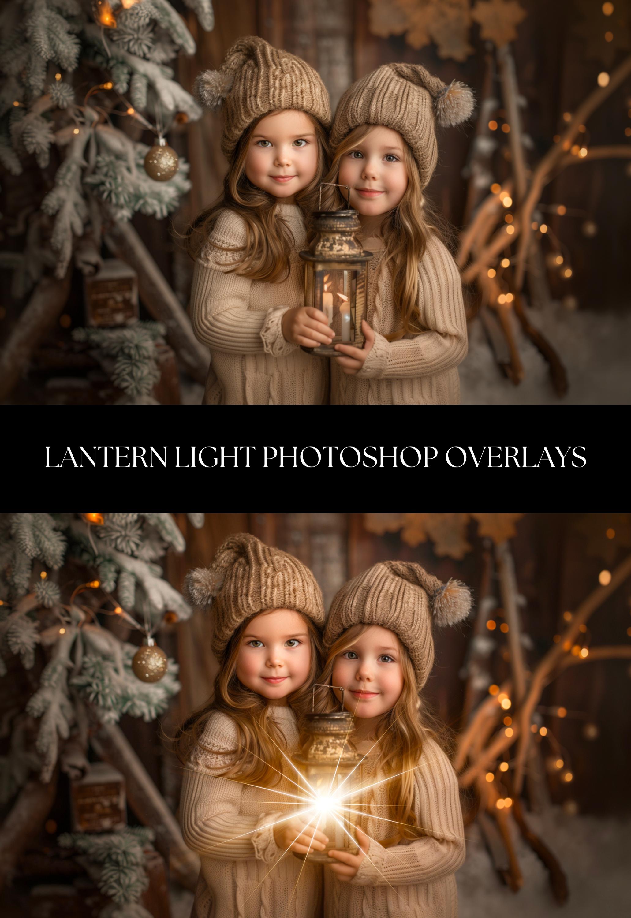 Christmas Lantern Light Photo Overlays