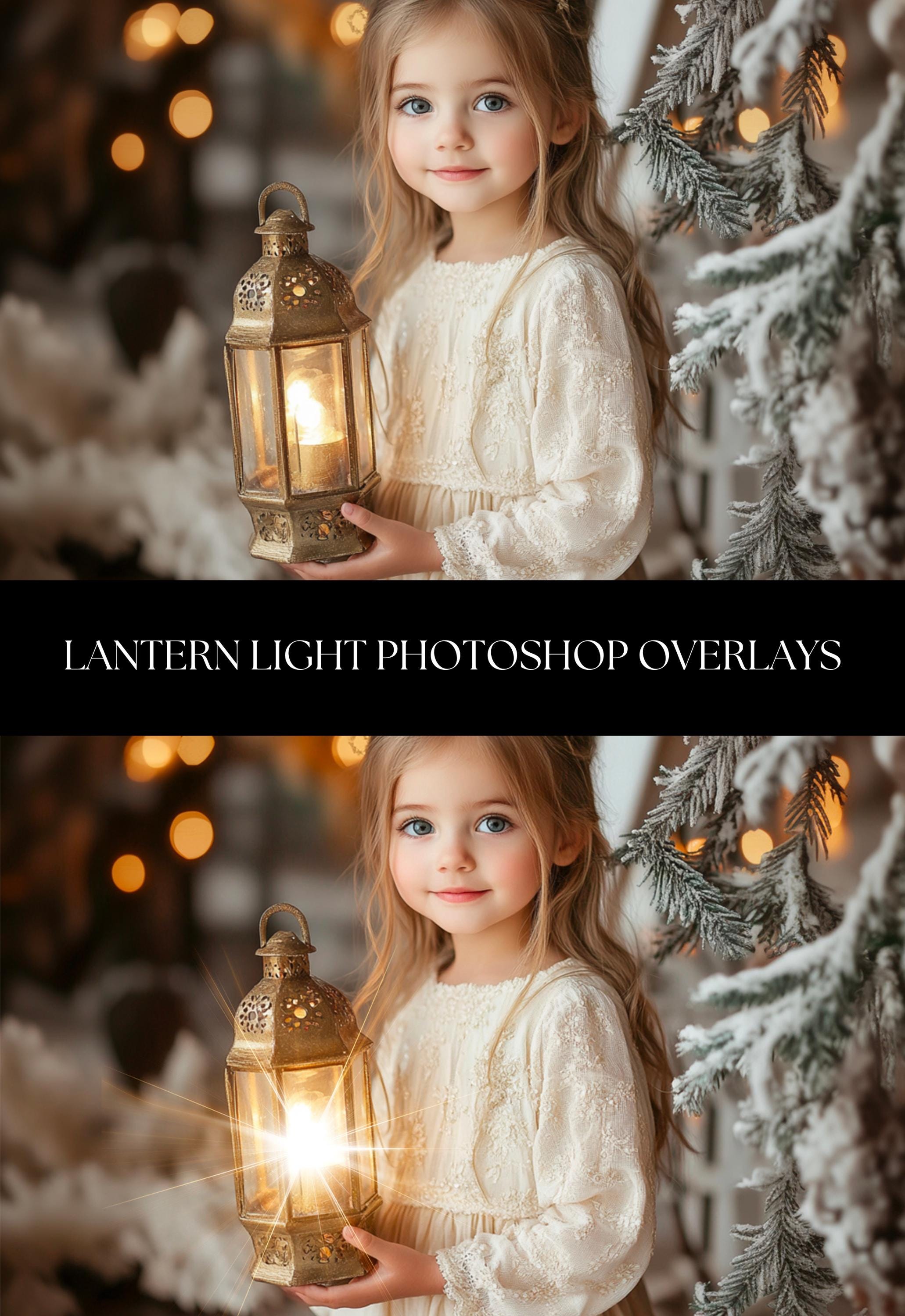 Christmas Lantern Light Photo Overlays