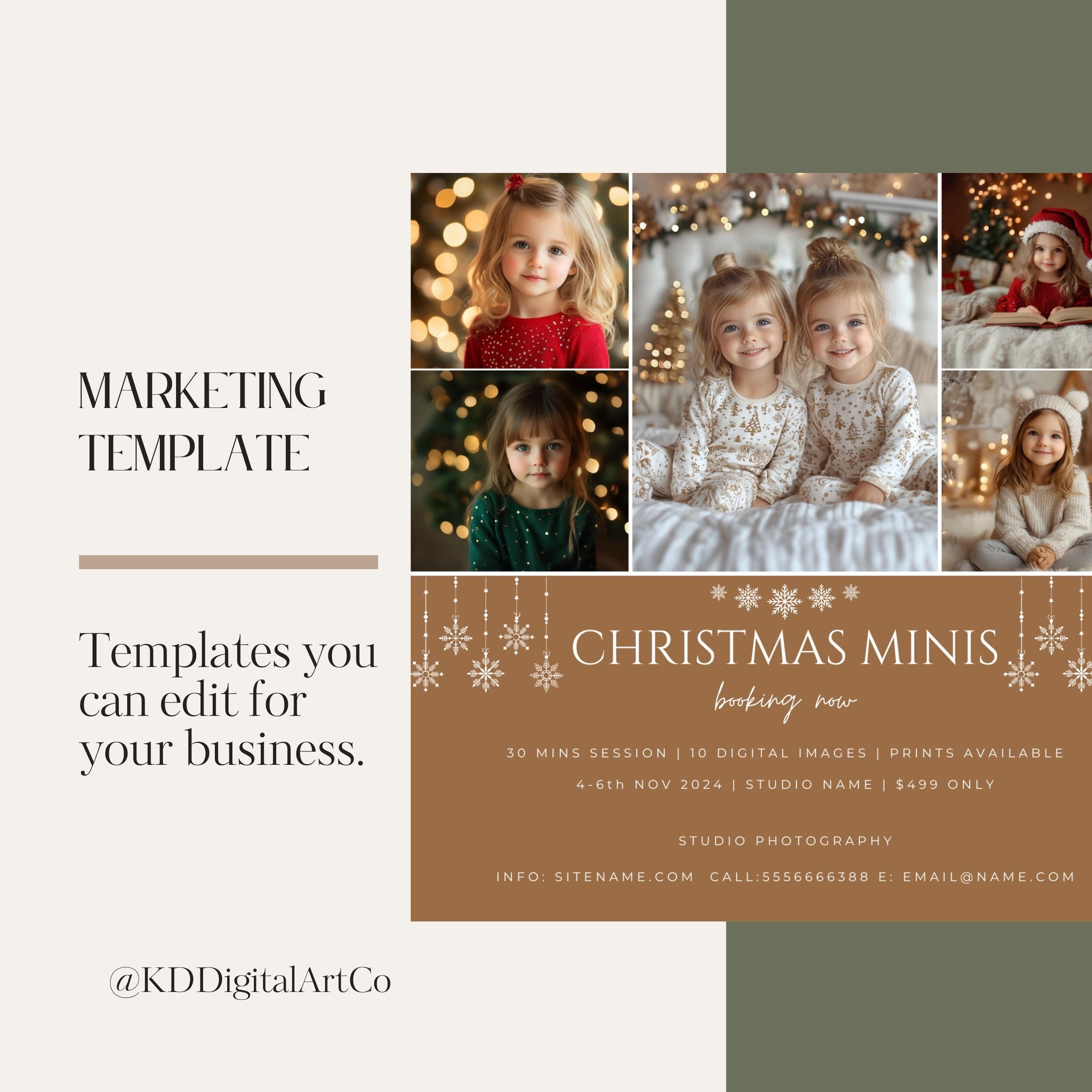 Christmas Mini Session Template