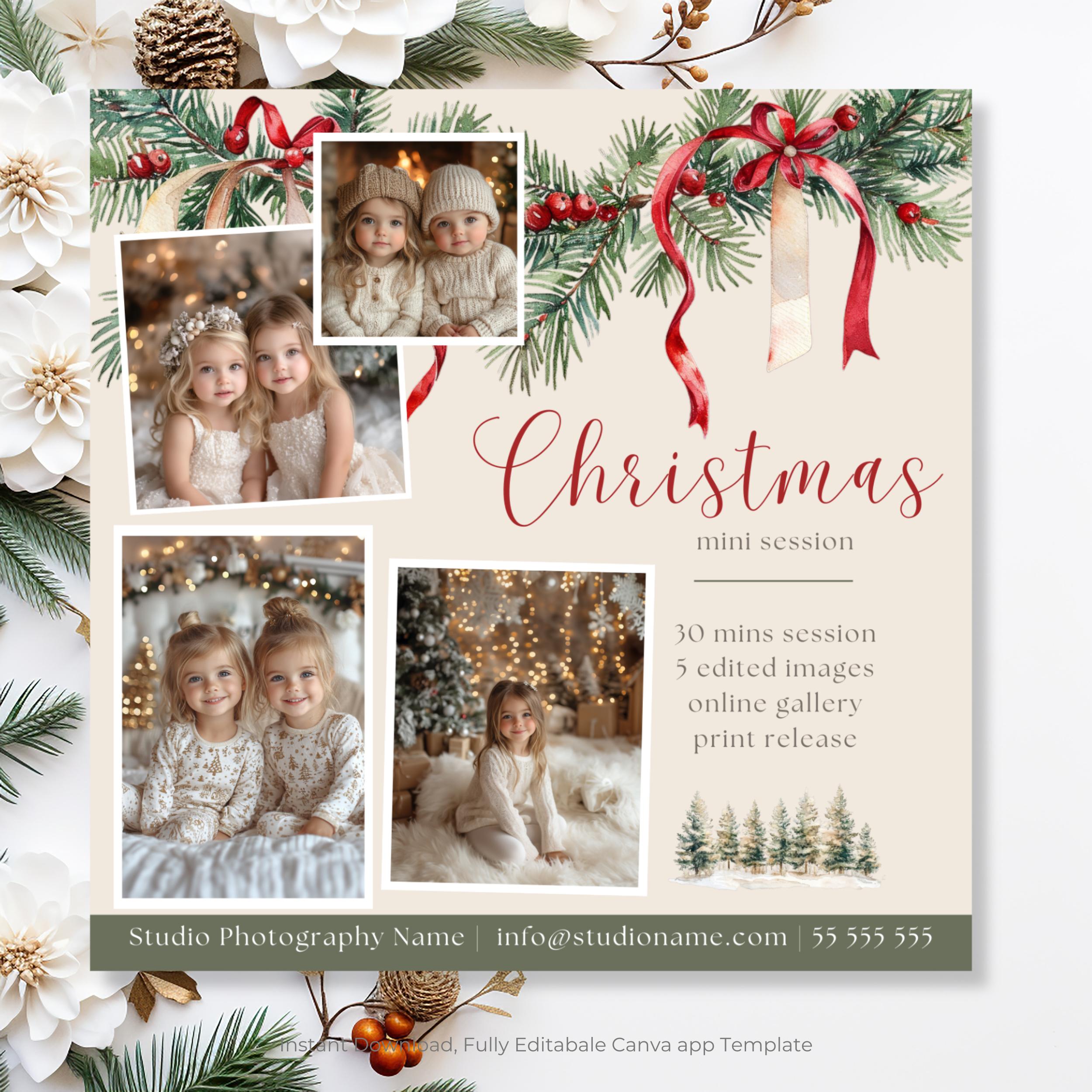 Christmas Mini Session Photography Template