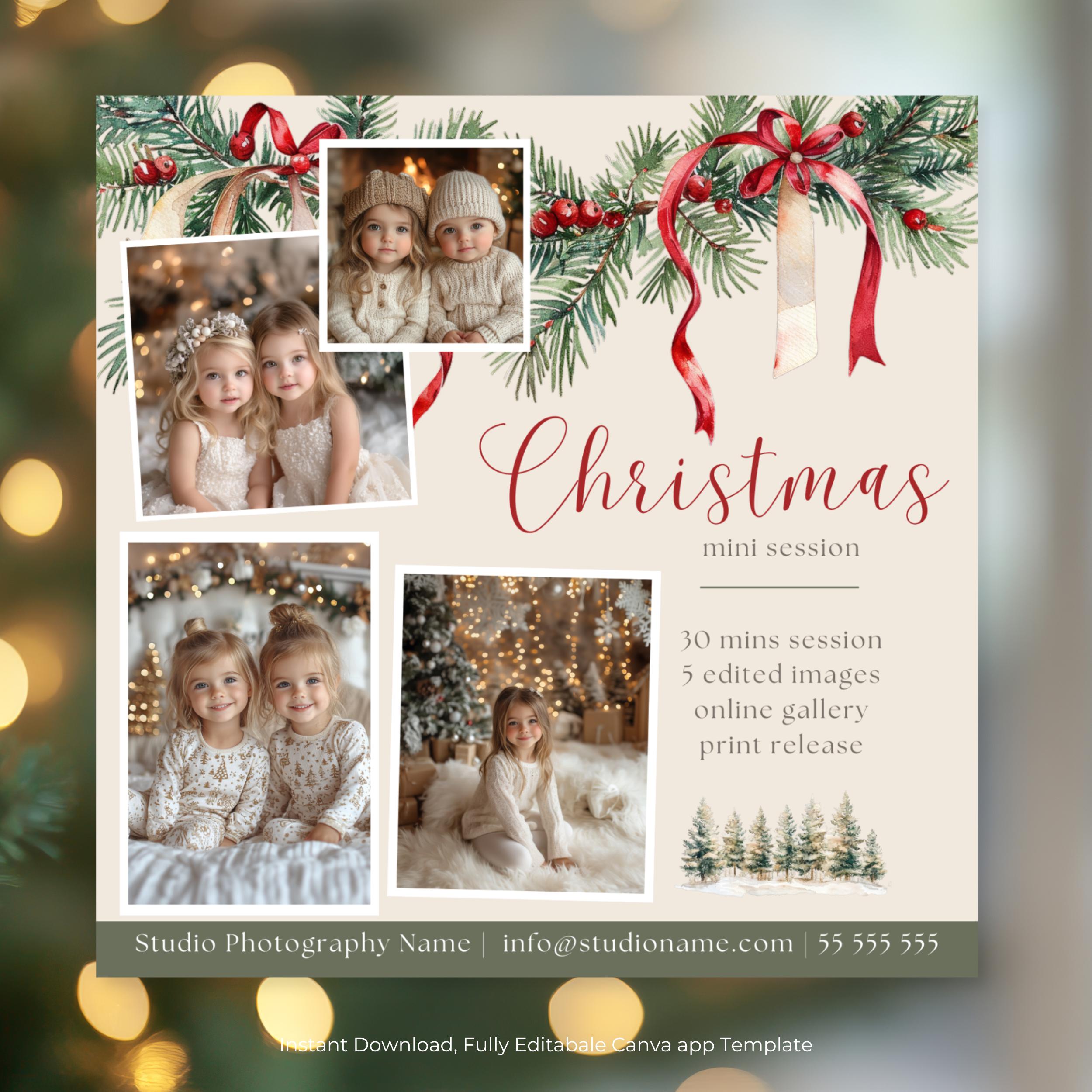 Christmas Mini Session Photography Template