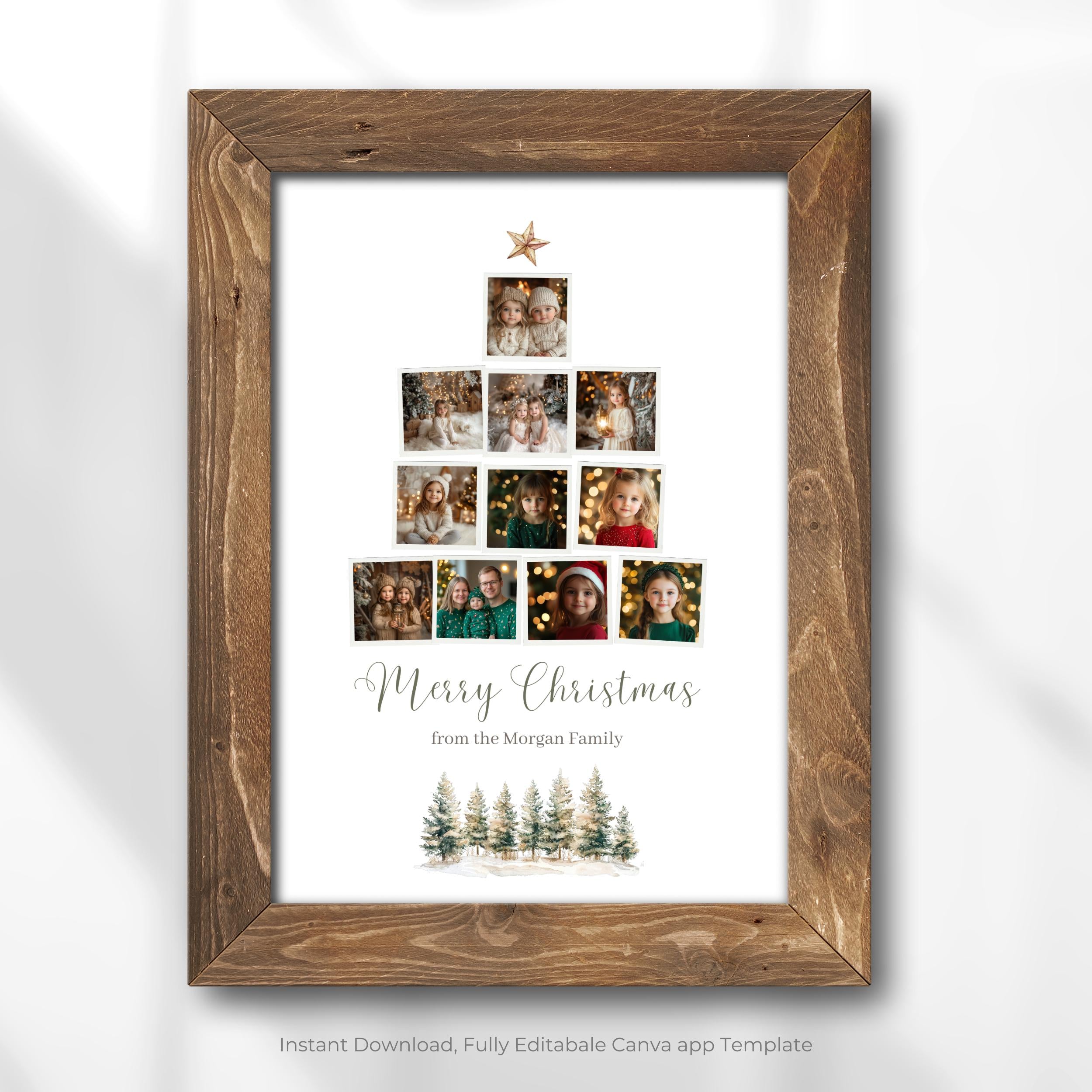 Christmas Tree Photo Collage Template