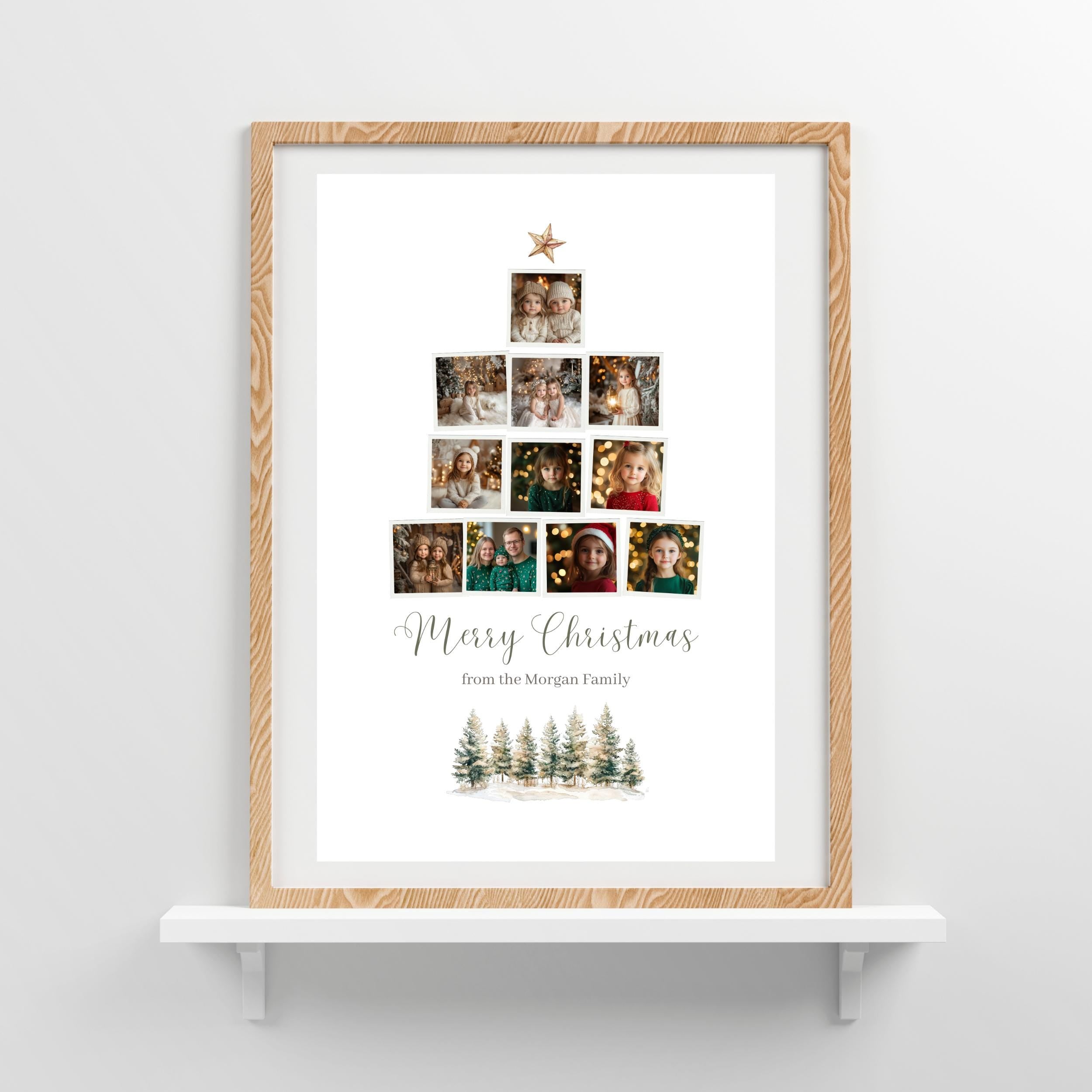 Christmas Tree Photo Collage Template
