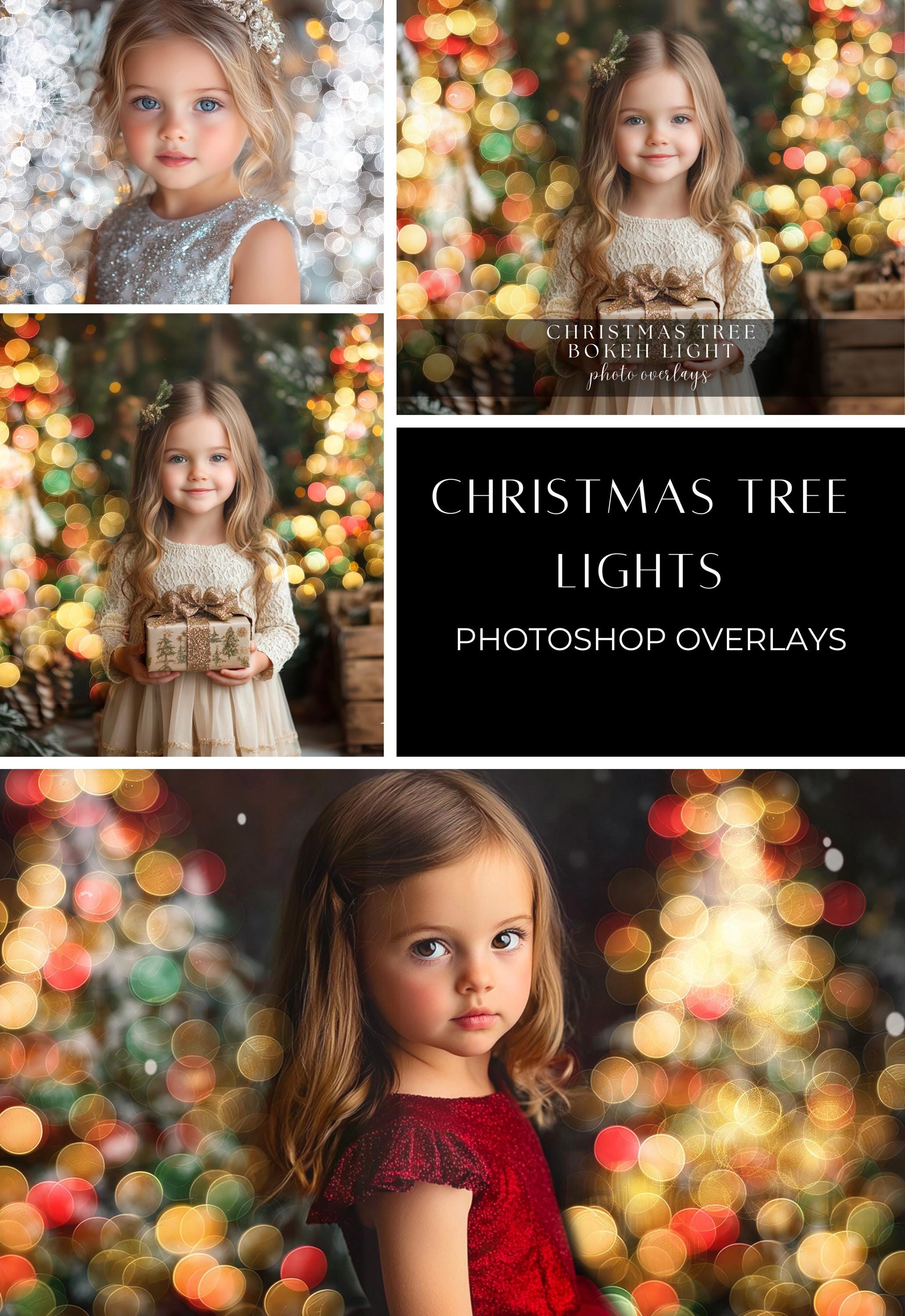 Christmas Tree Bokeh Light Overlays