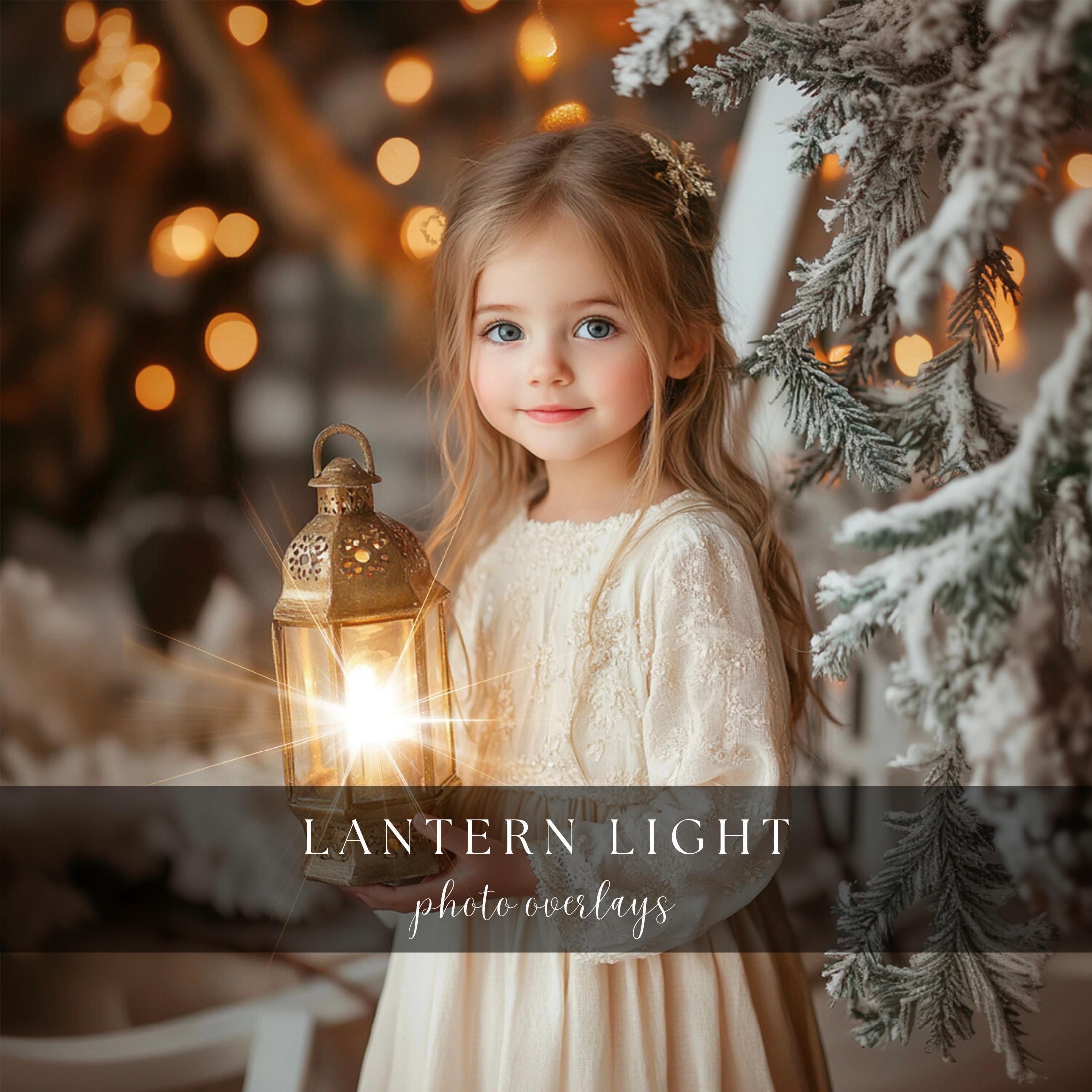 Christmas Lantern Light Photo Overlays