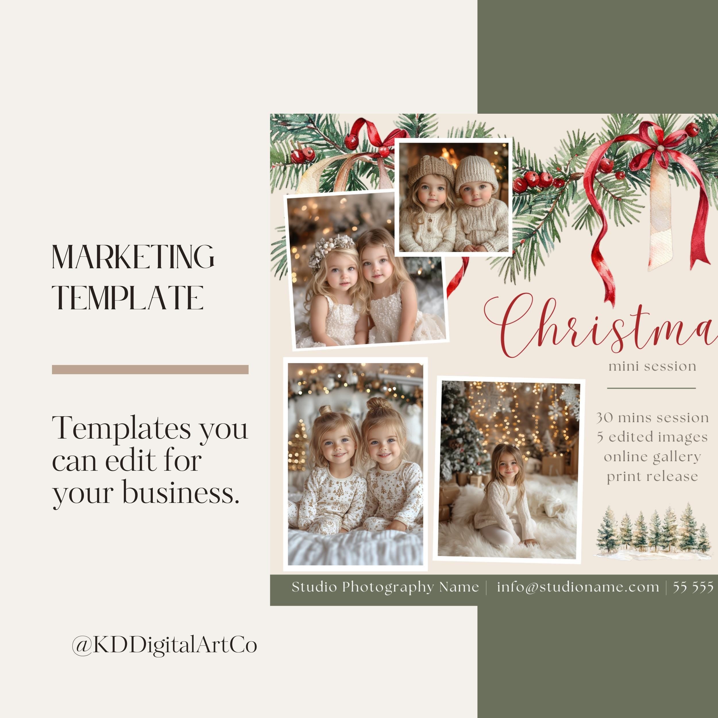 Christmas Mini Session Photography Template