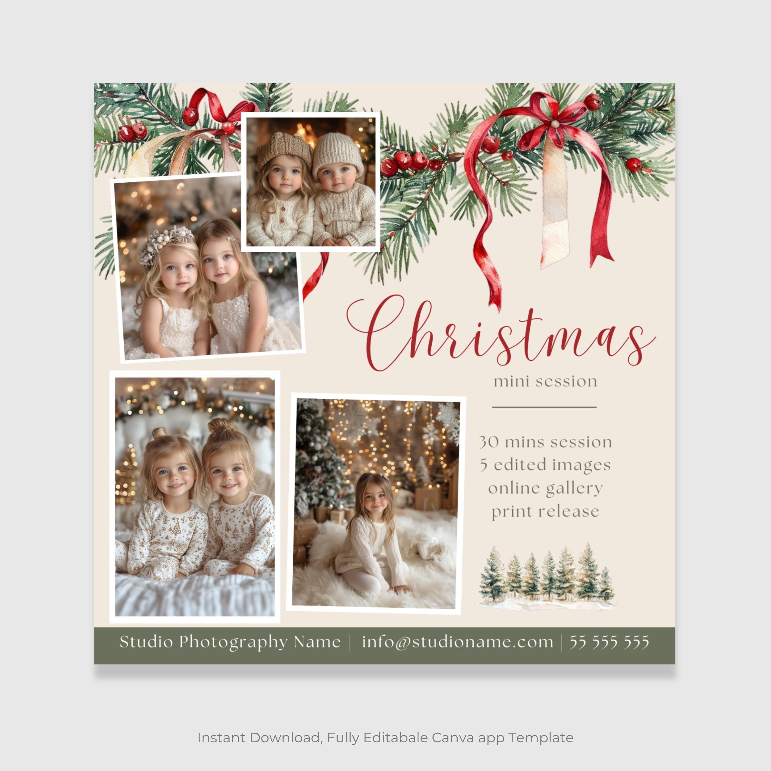 Christmas Mini Session Photography Template