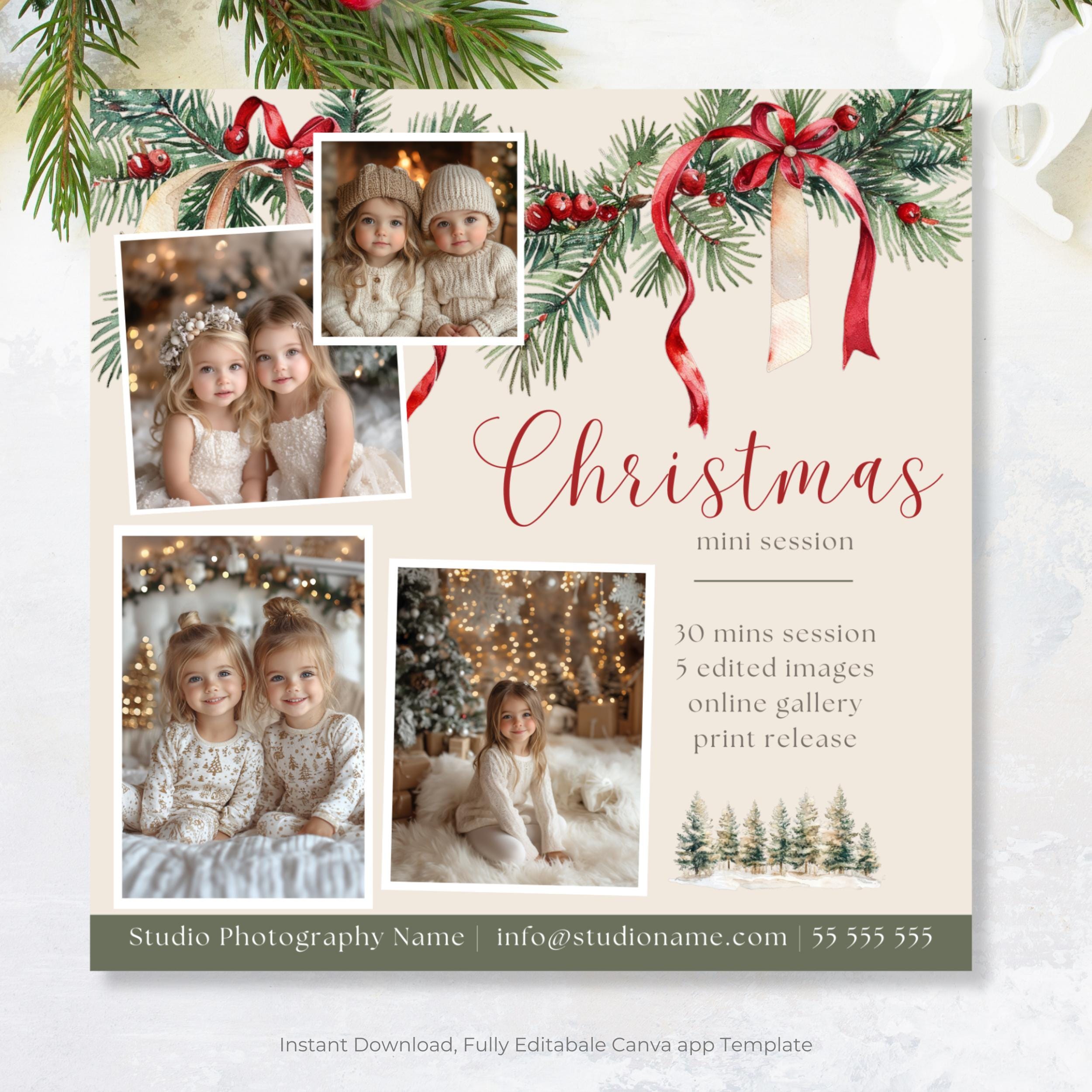 Christmas Mini Session Photography Template