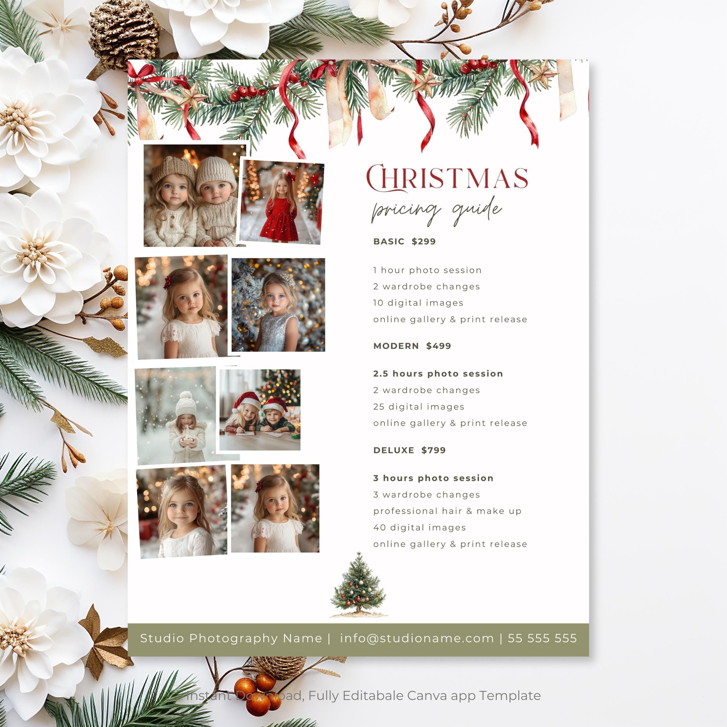 Christmas Photography Pricing Guide Template