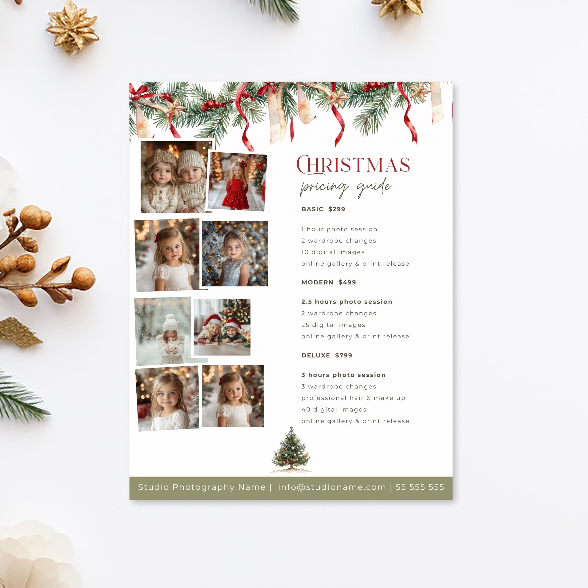 Christmas Photography Pricing Guide Template