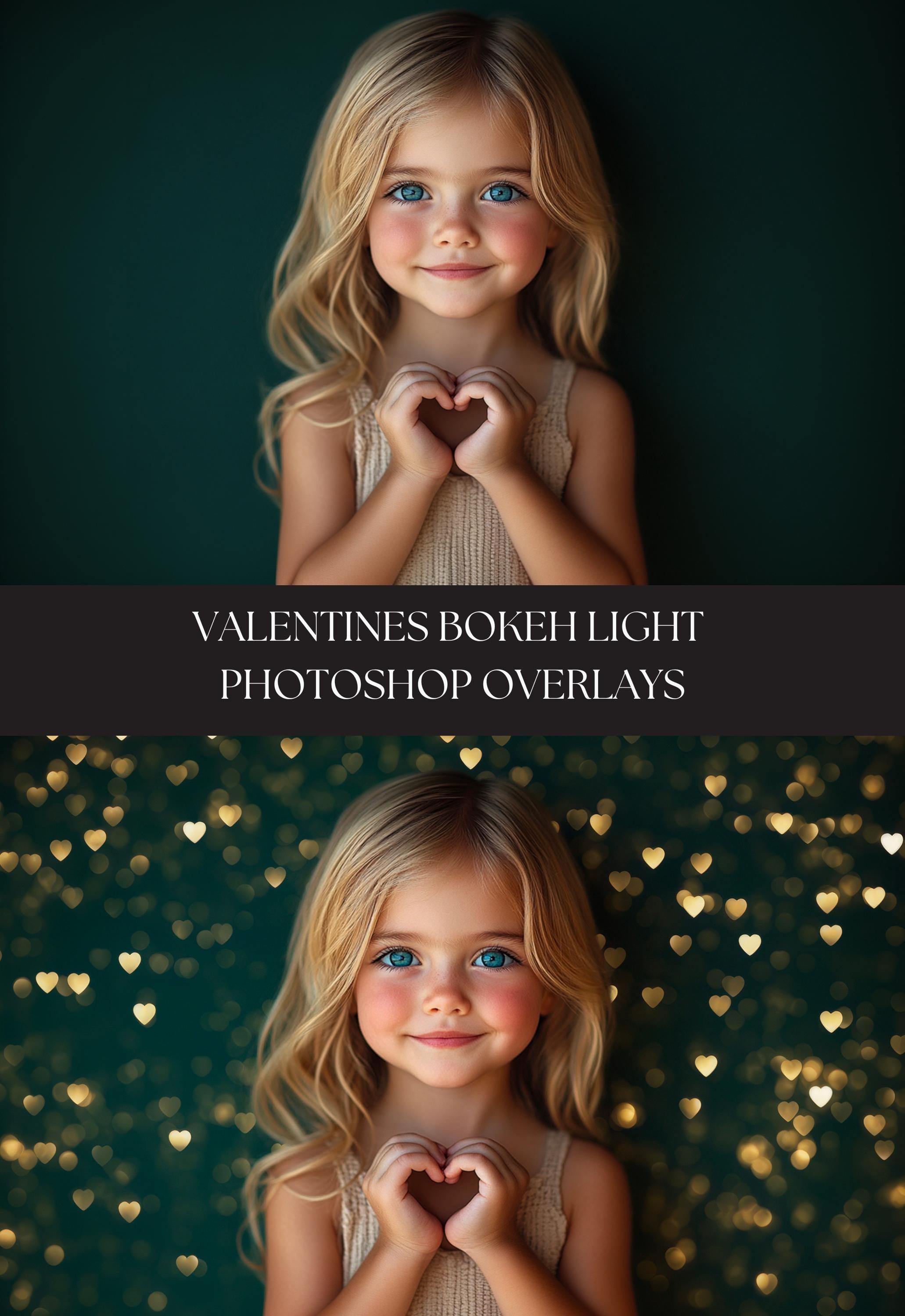 Valentine Heart Bokeh Photo Overlays