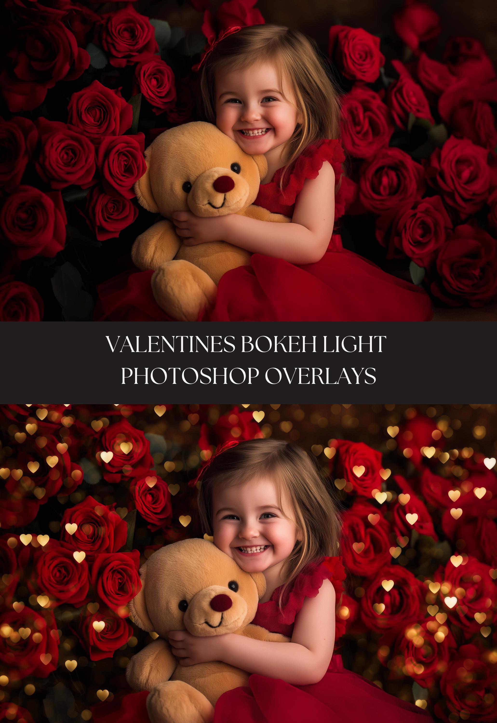 Valentine Heart Bokeh Photo Overlays