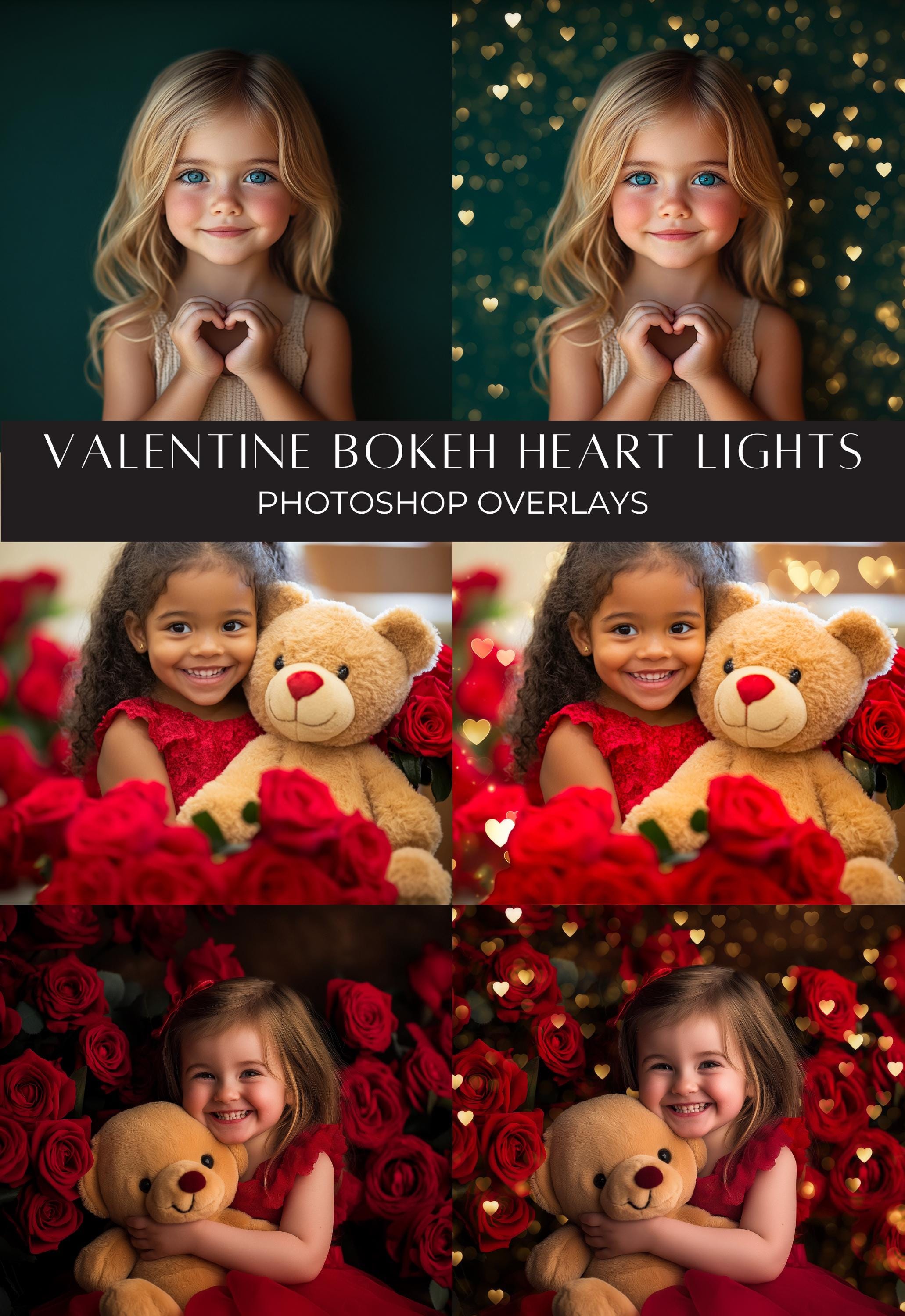 Valentine Heart Bokeh Photo Overlays