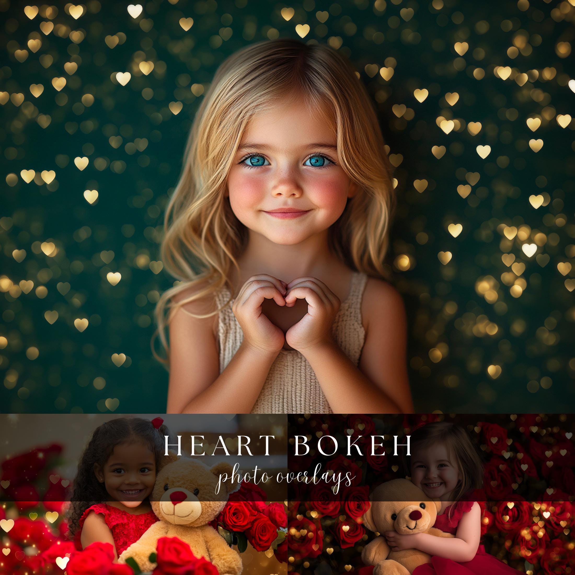 Valentine Heart Bokeh Photo Overlays