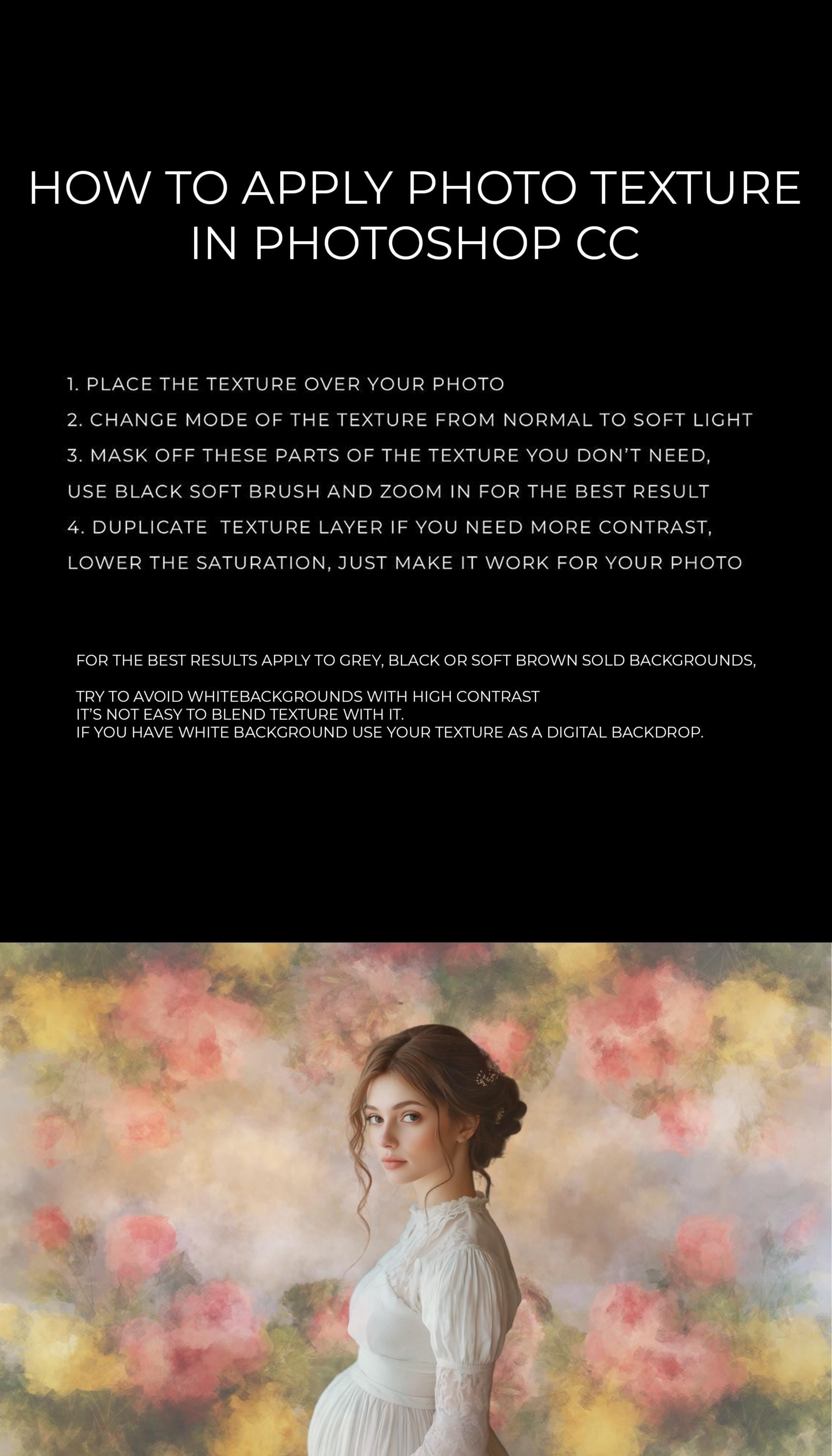 Painted Florals Fine Art Textures