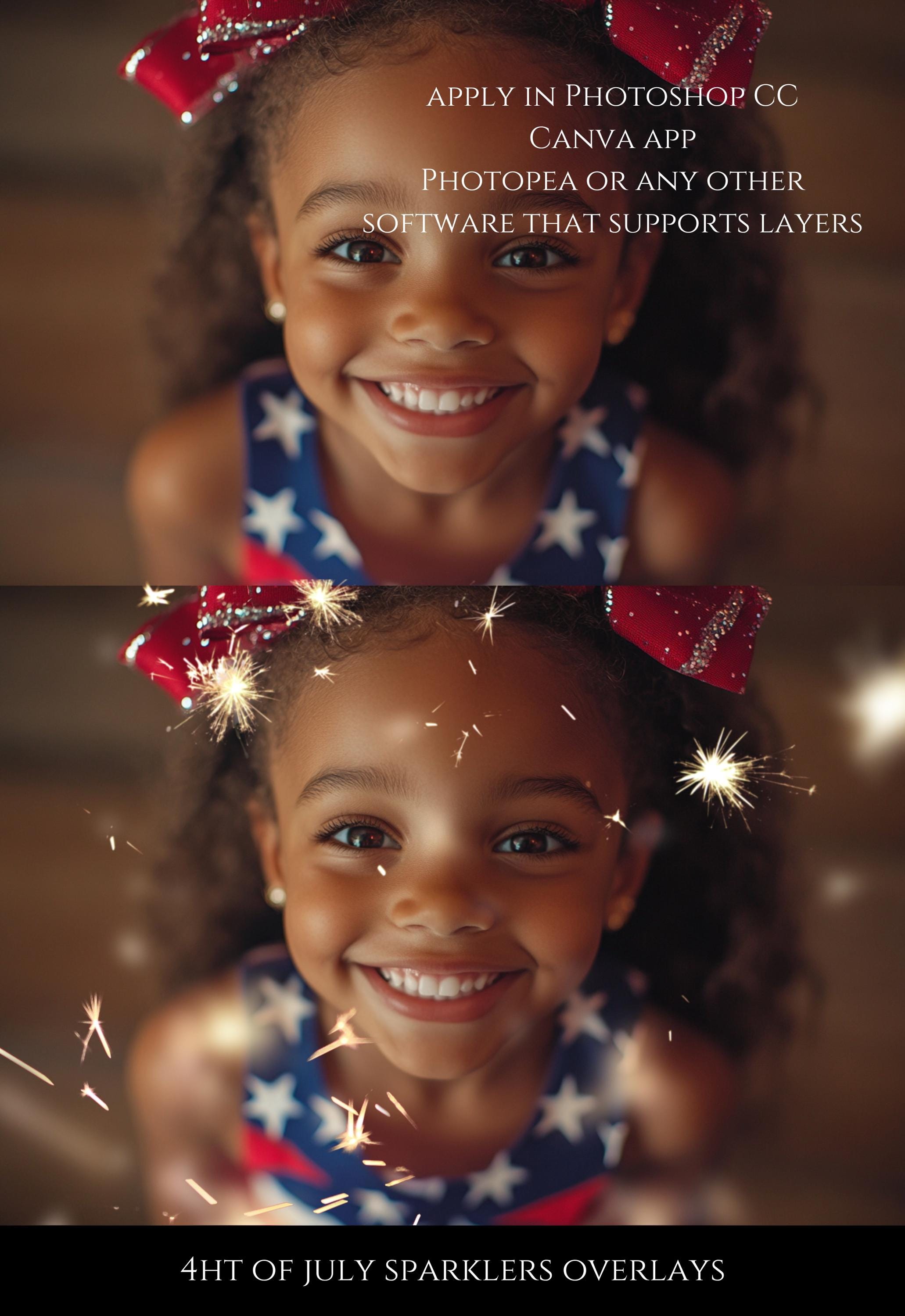 Christmas Sparklers PNG Photo Overlays