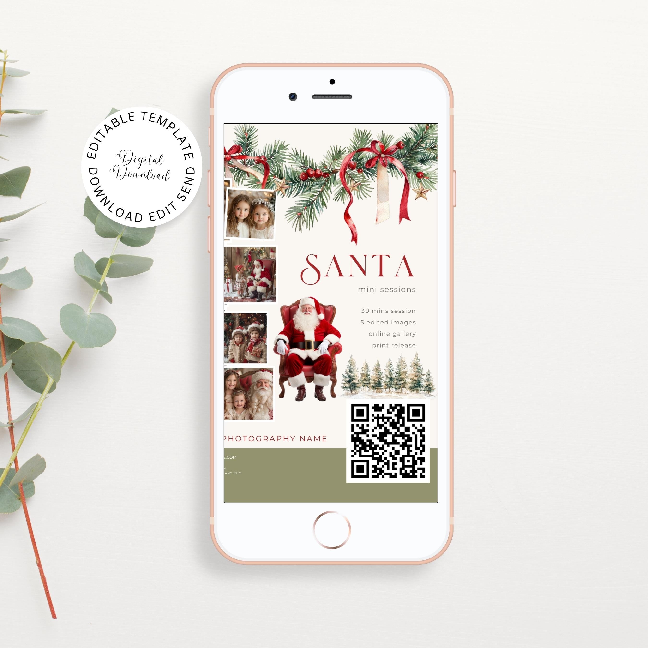 Santa Mini Session Flyer Christmas Mini Session Template