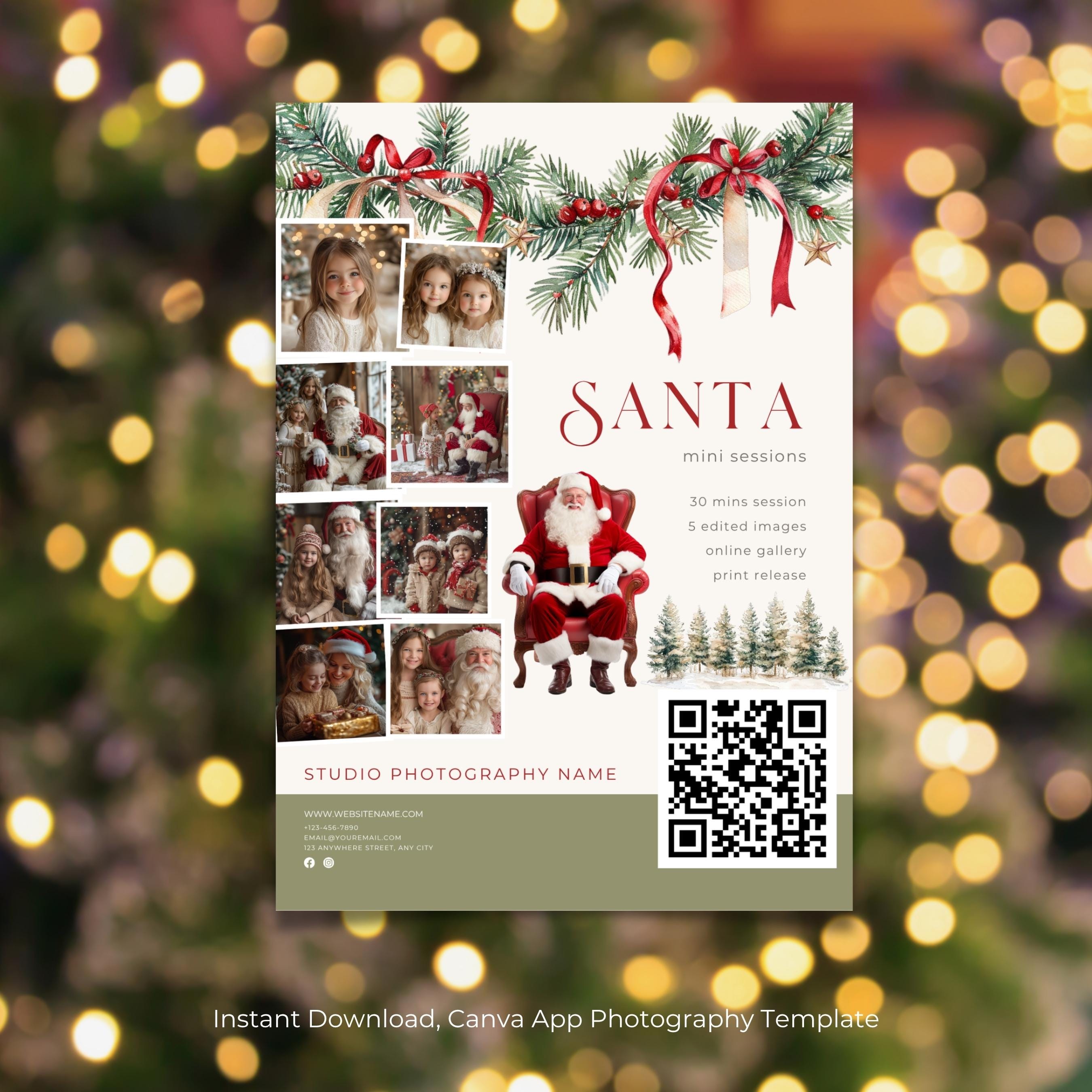 Santa Mini Session Flyer Christmas Mini Session Template