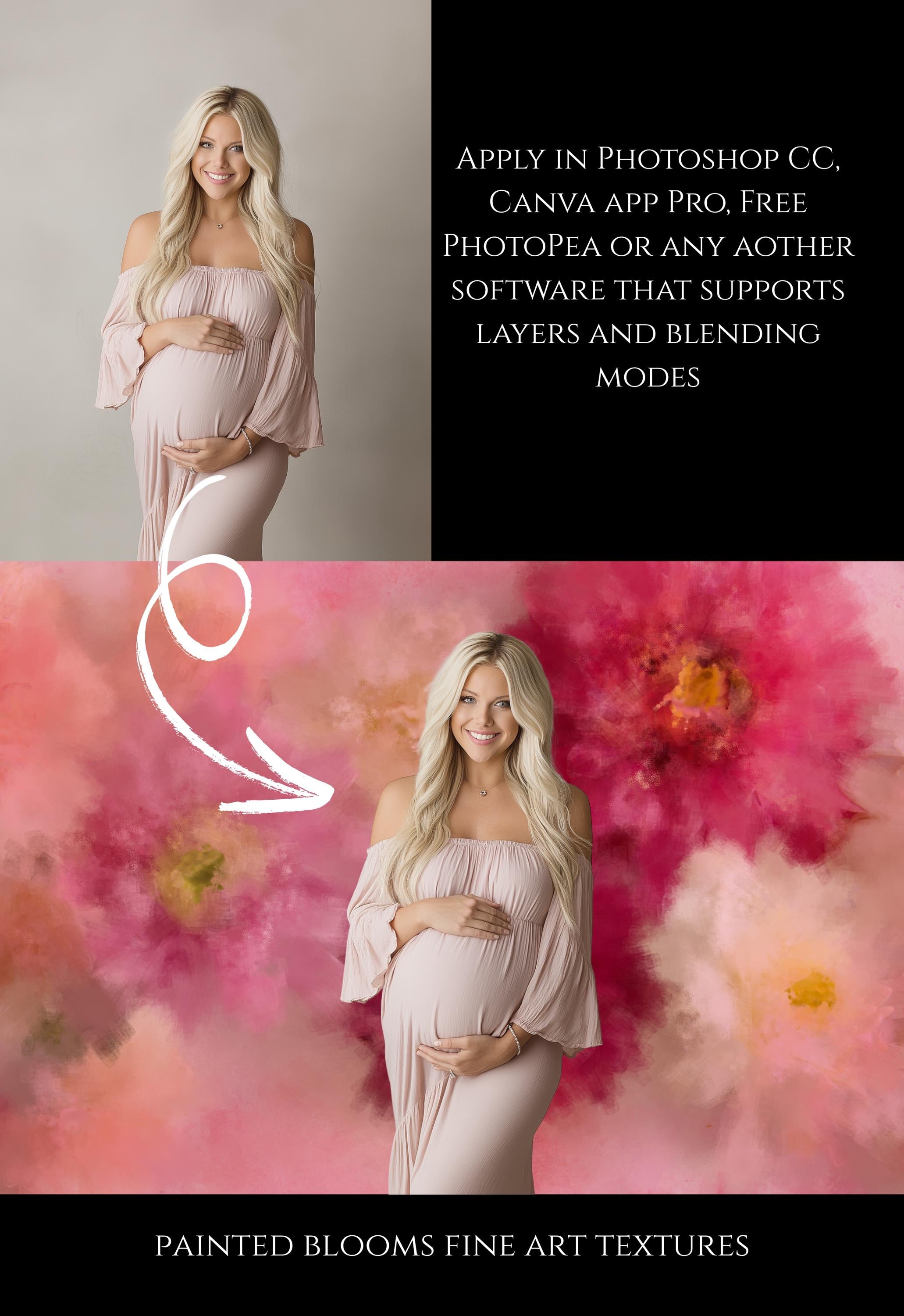 Painted Florals Fine Art Textures