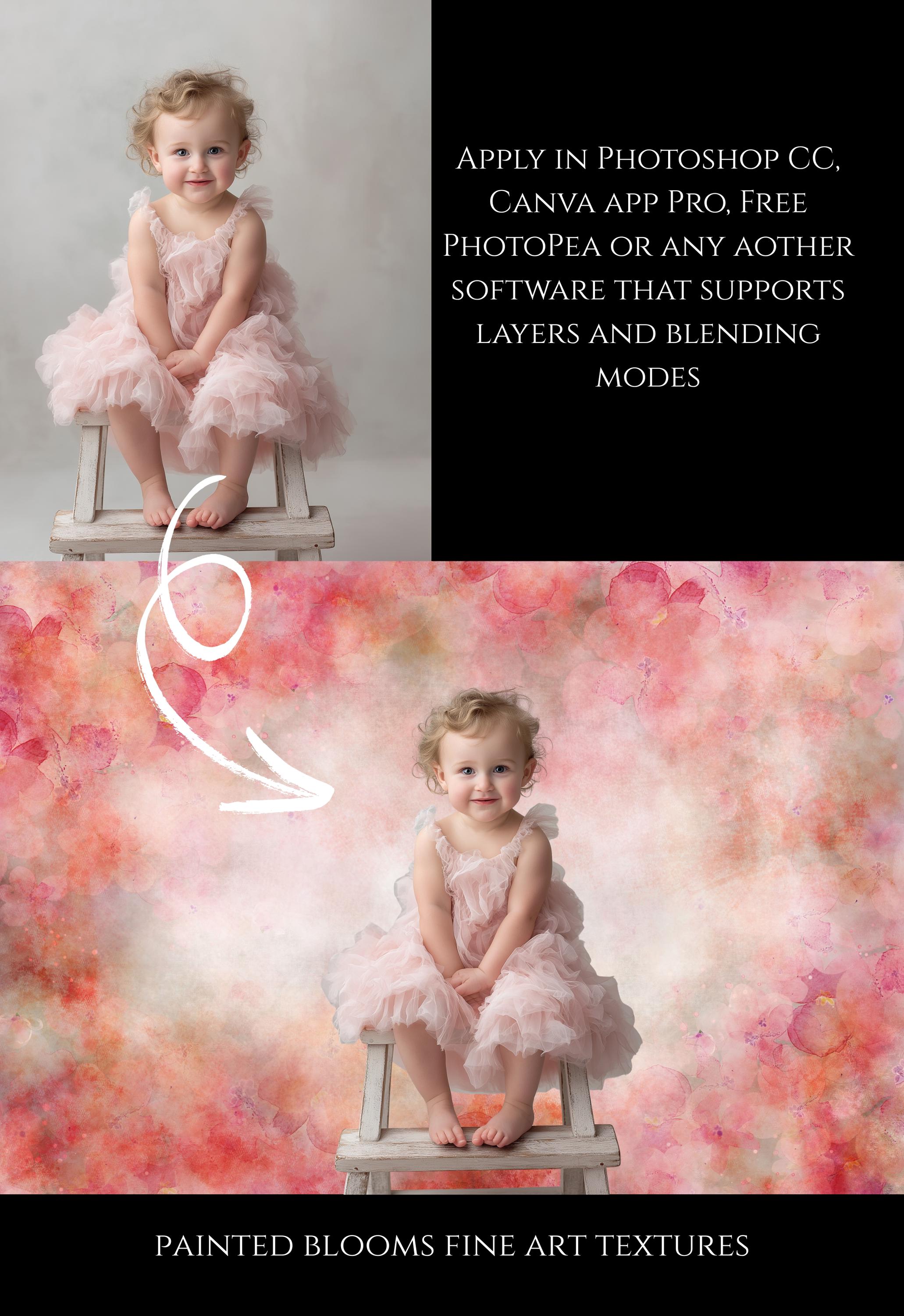 Painted Florals Fine Art Textures