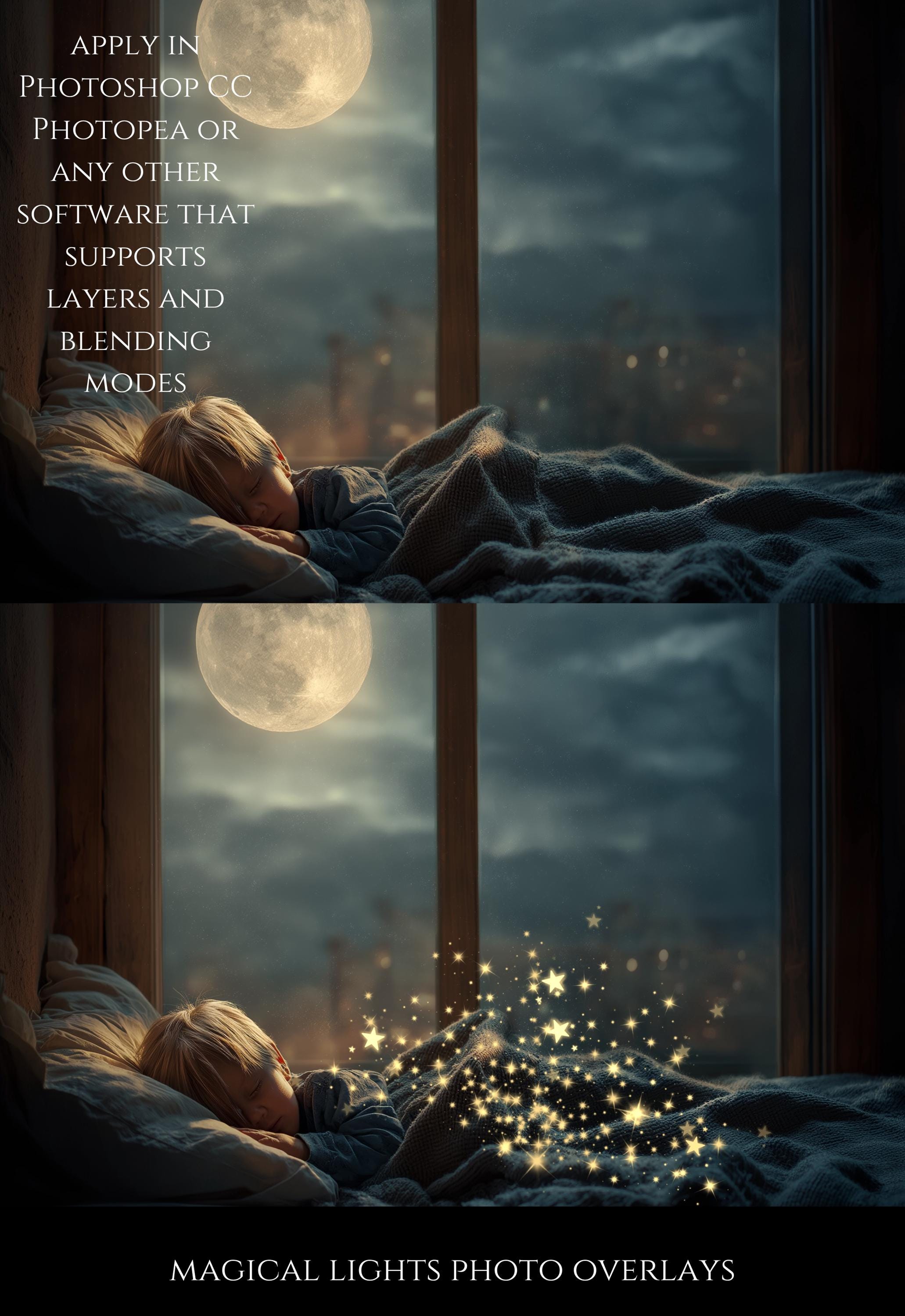 Magical Christmas Light Photo Overlays