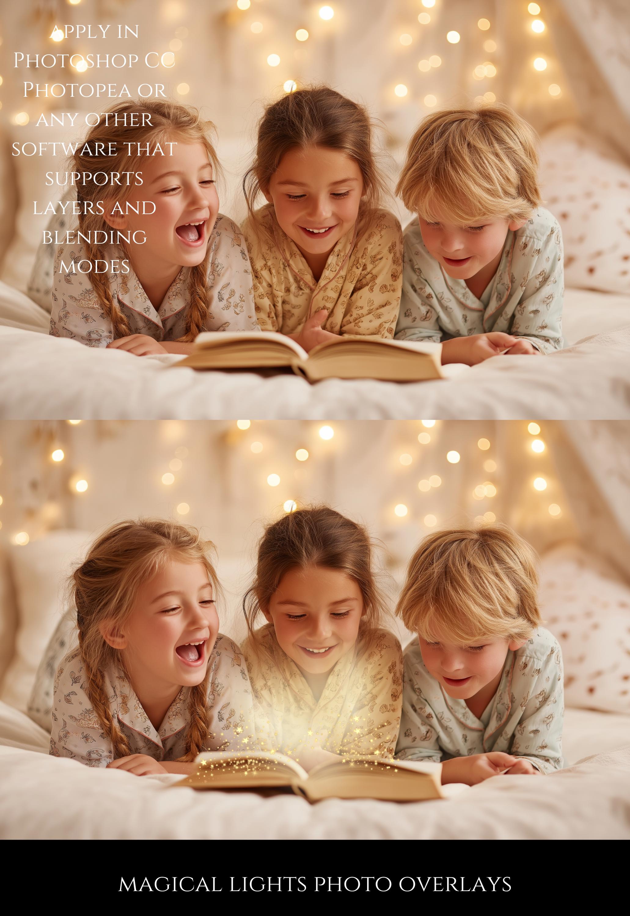 Magical Christmas Light Photo Overlays