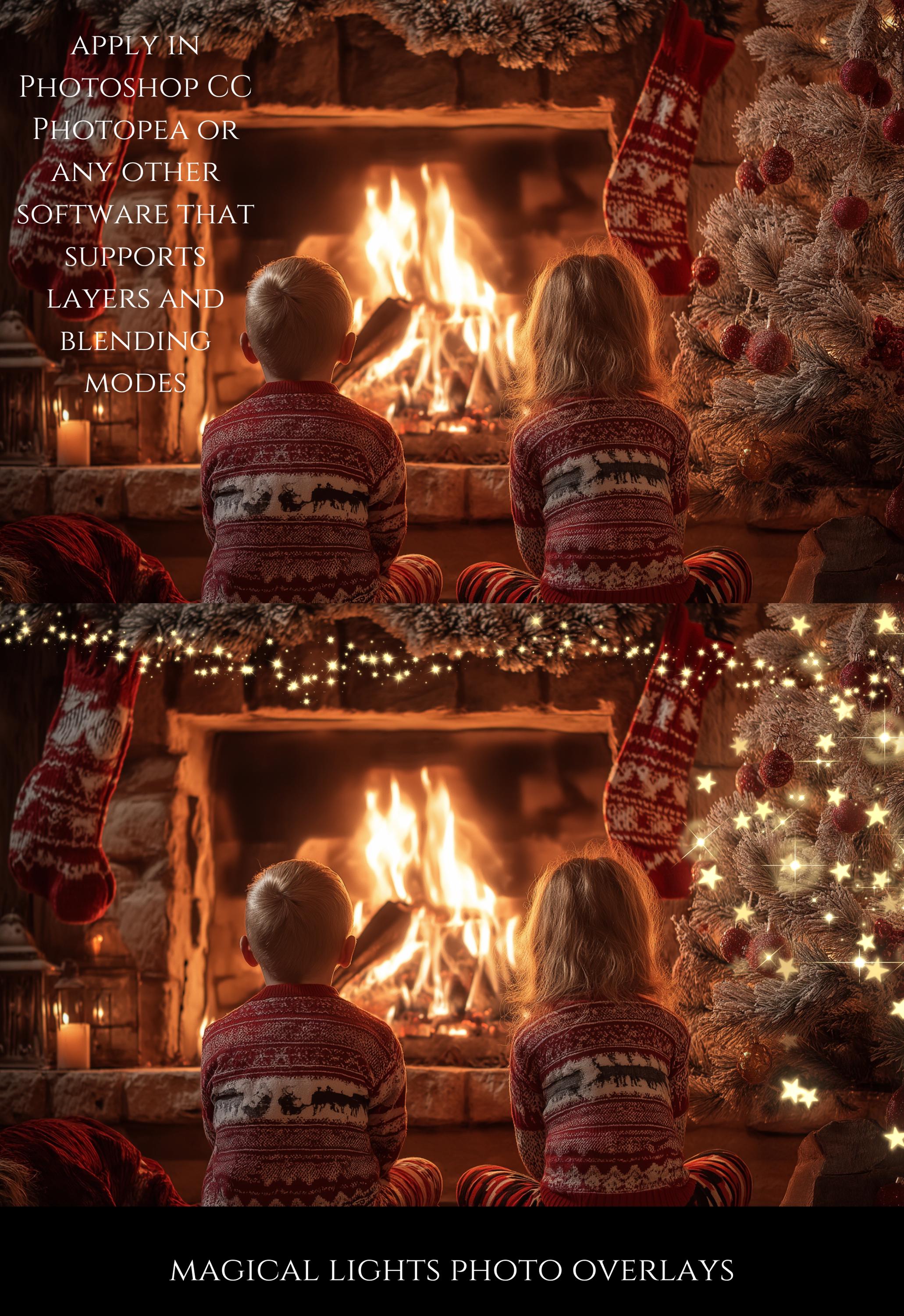 Magical Christmas Light Photo Overlays