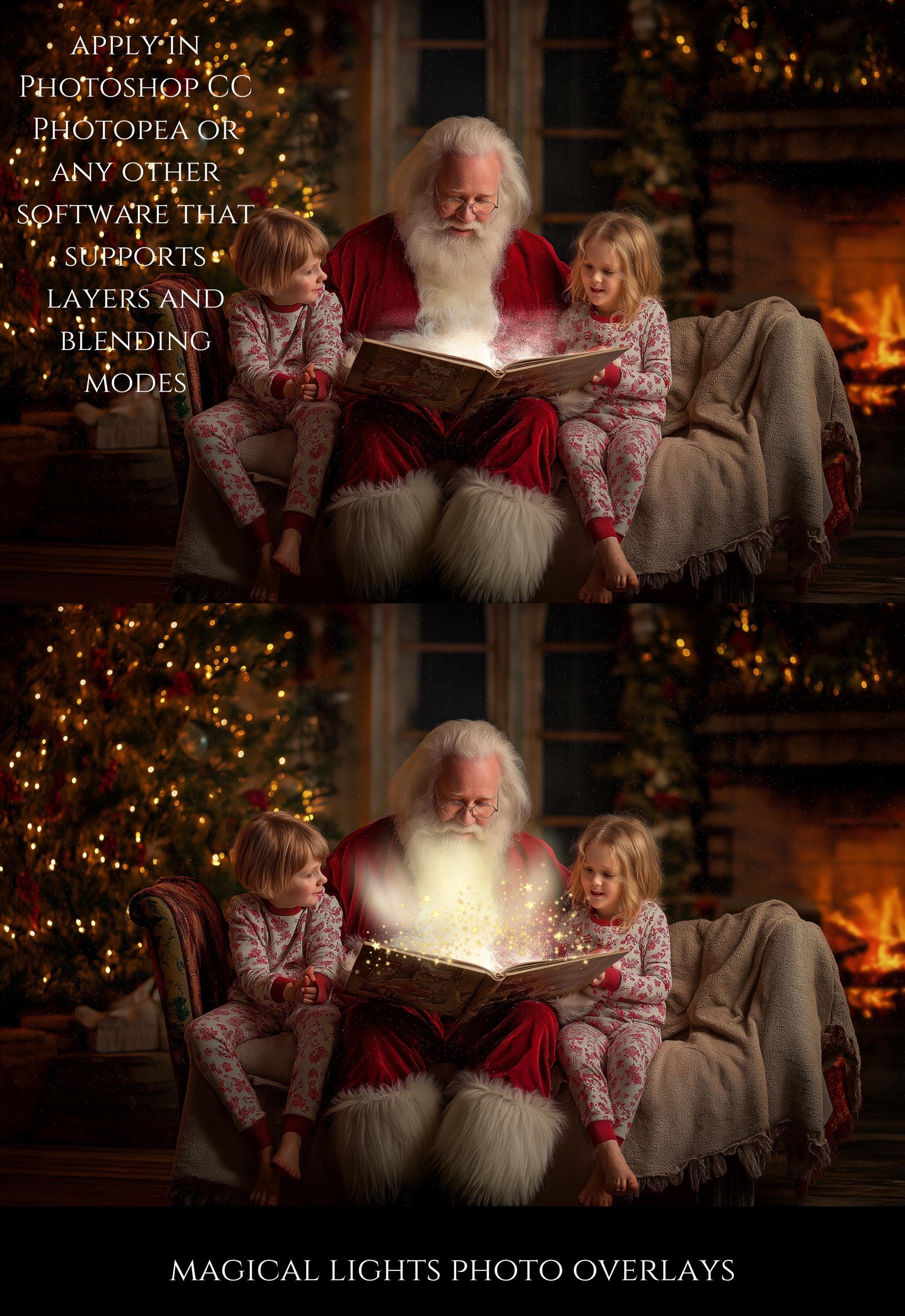 Magical Christmas Light Photo Overlays