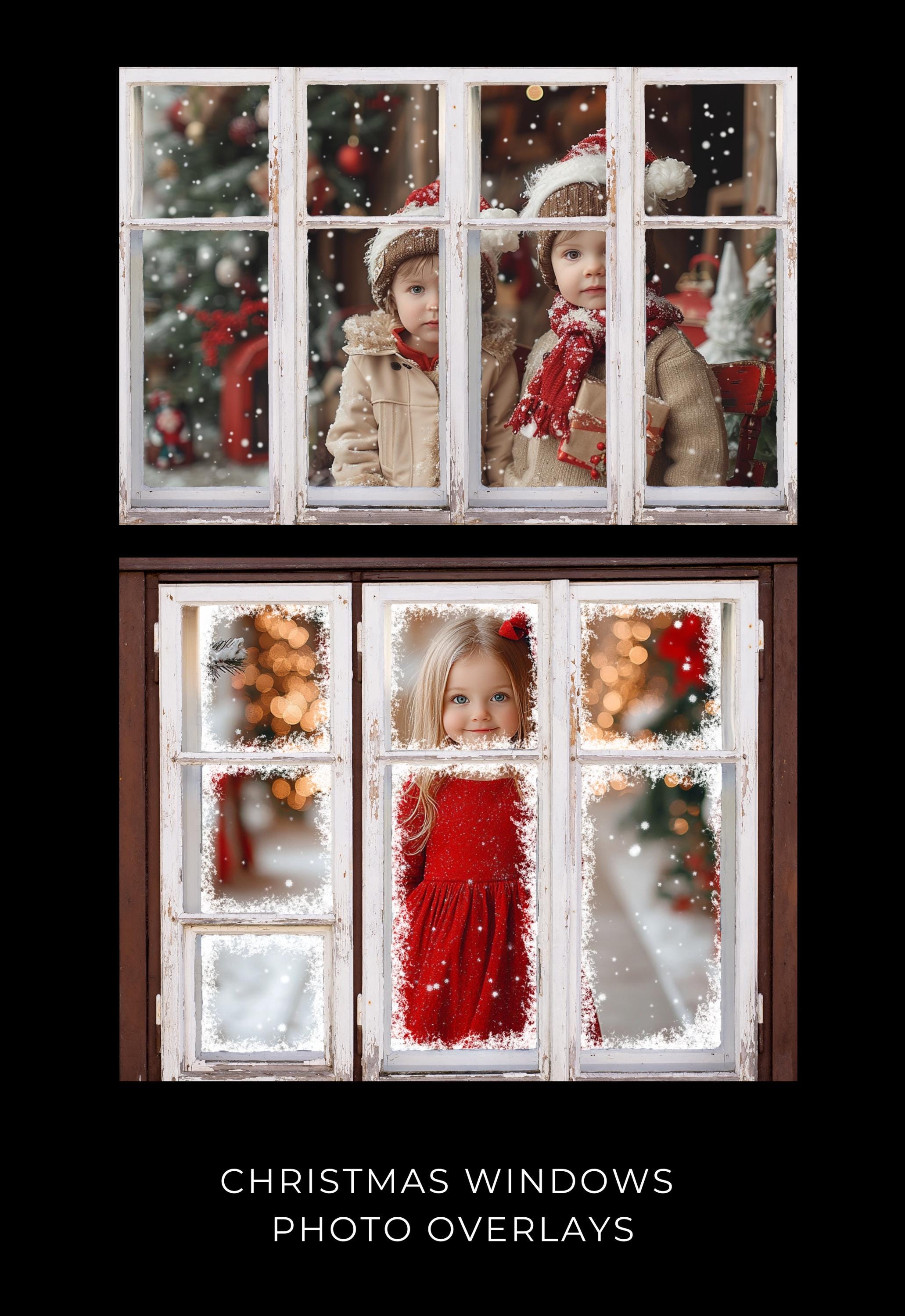 Christmas Window Photo Overlays