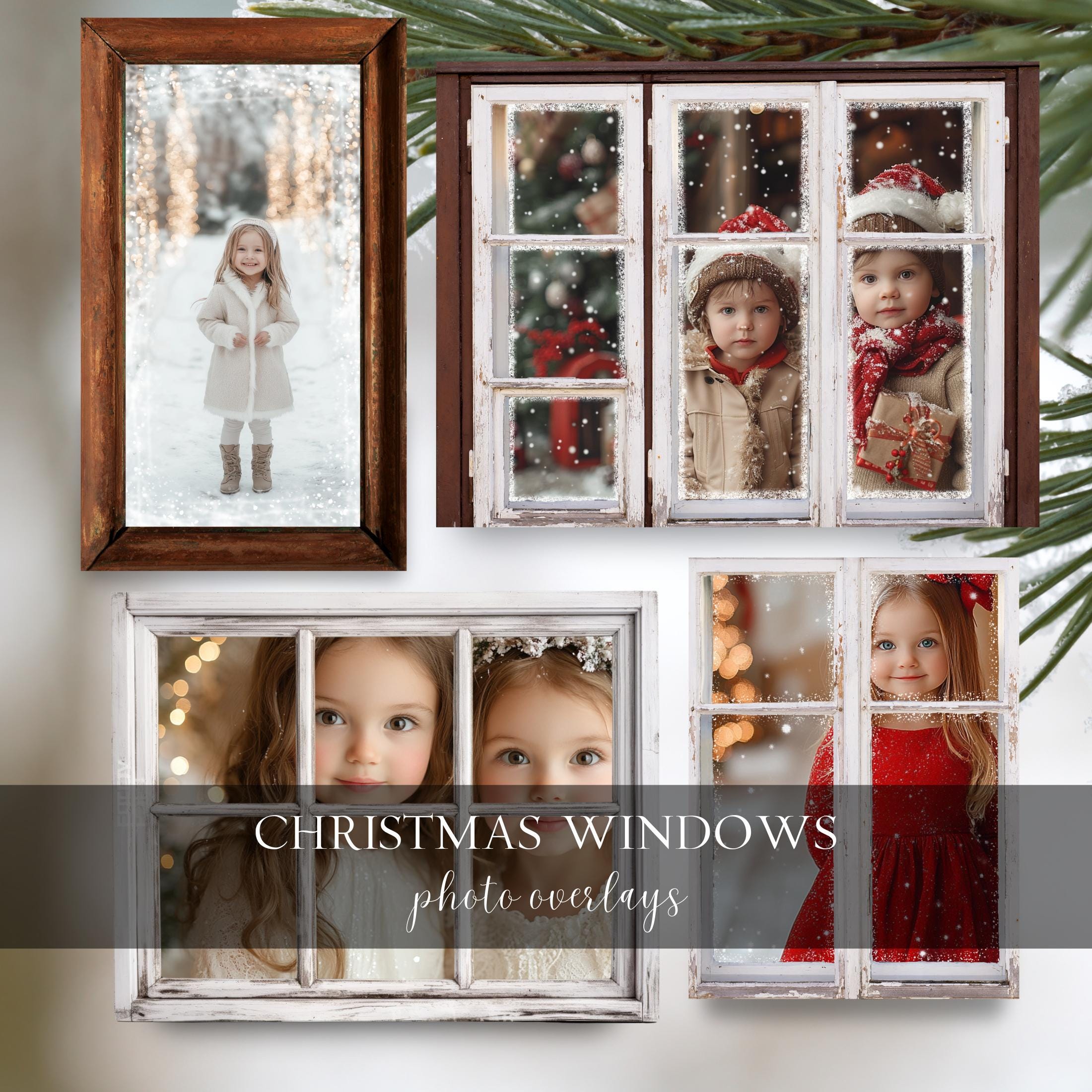 Christmas Window Photo Overlays