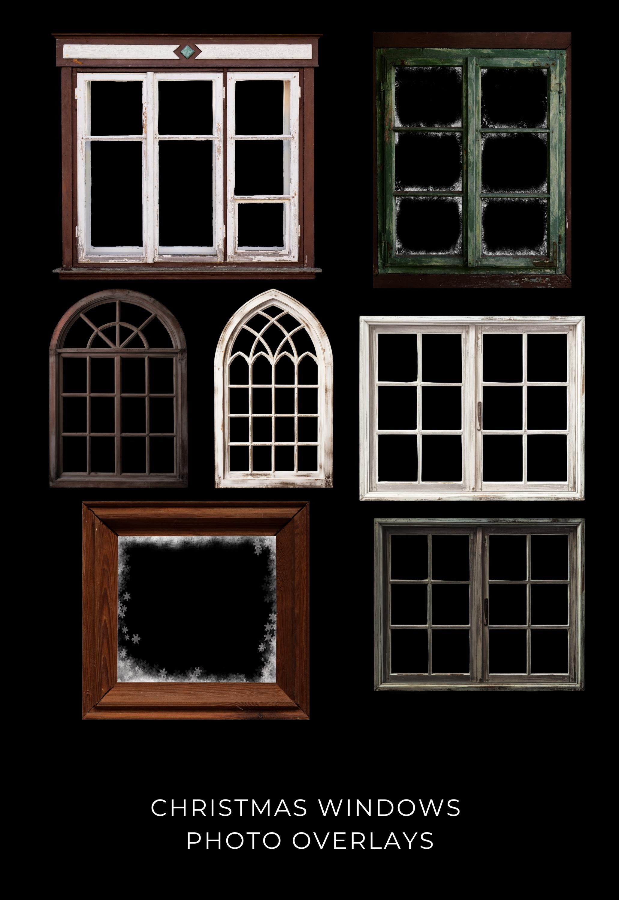 Christmas Window Photo Overlays