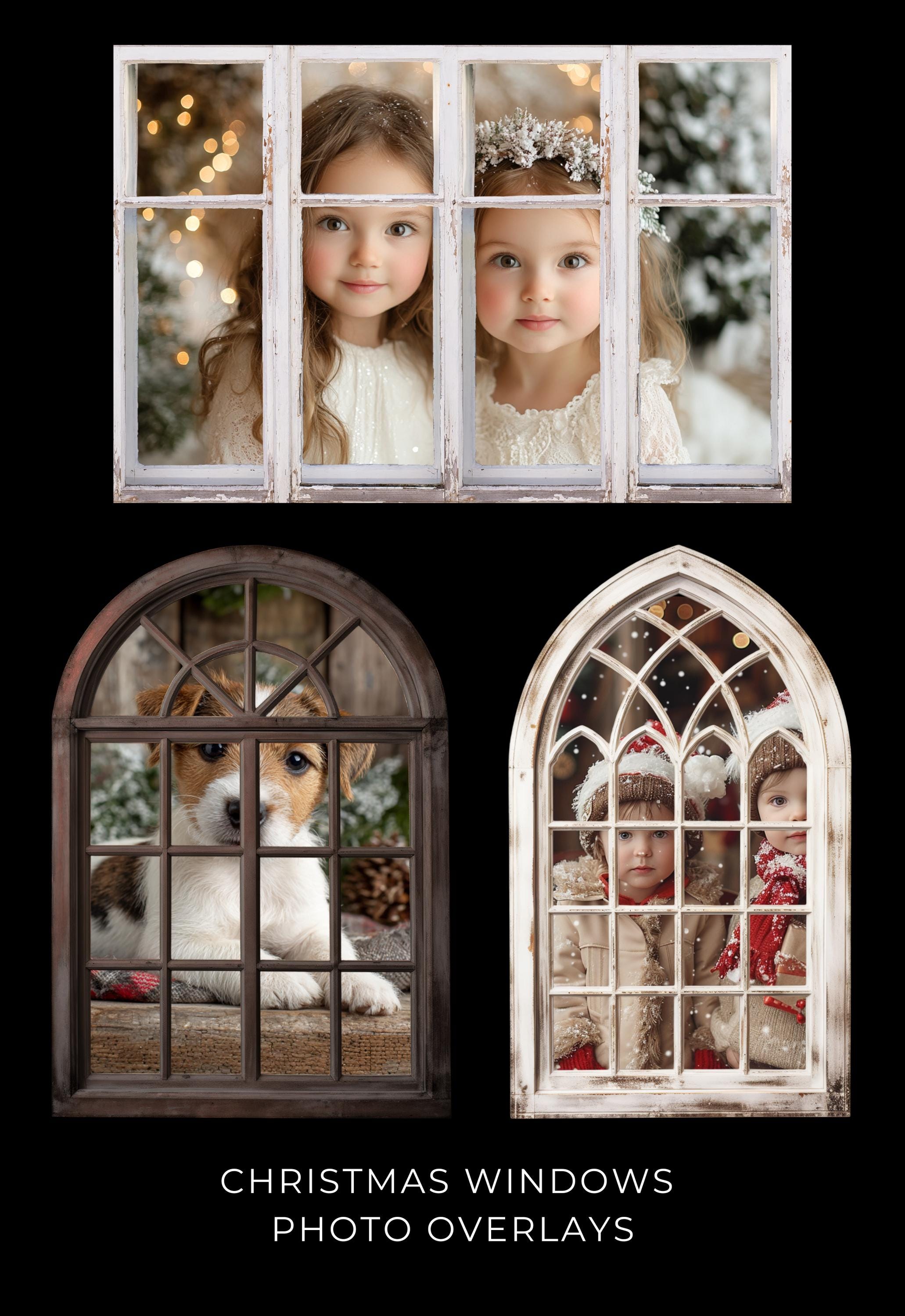 Christmas Window Photo Overlays