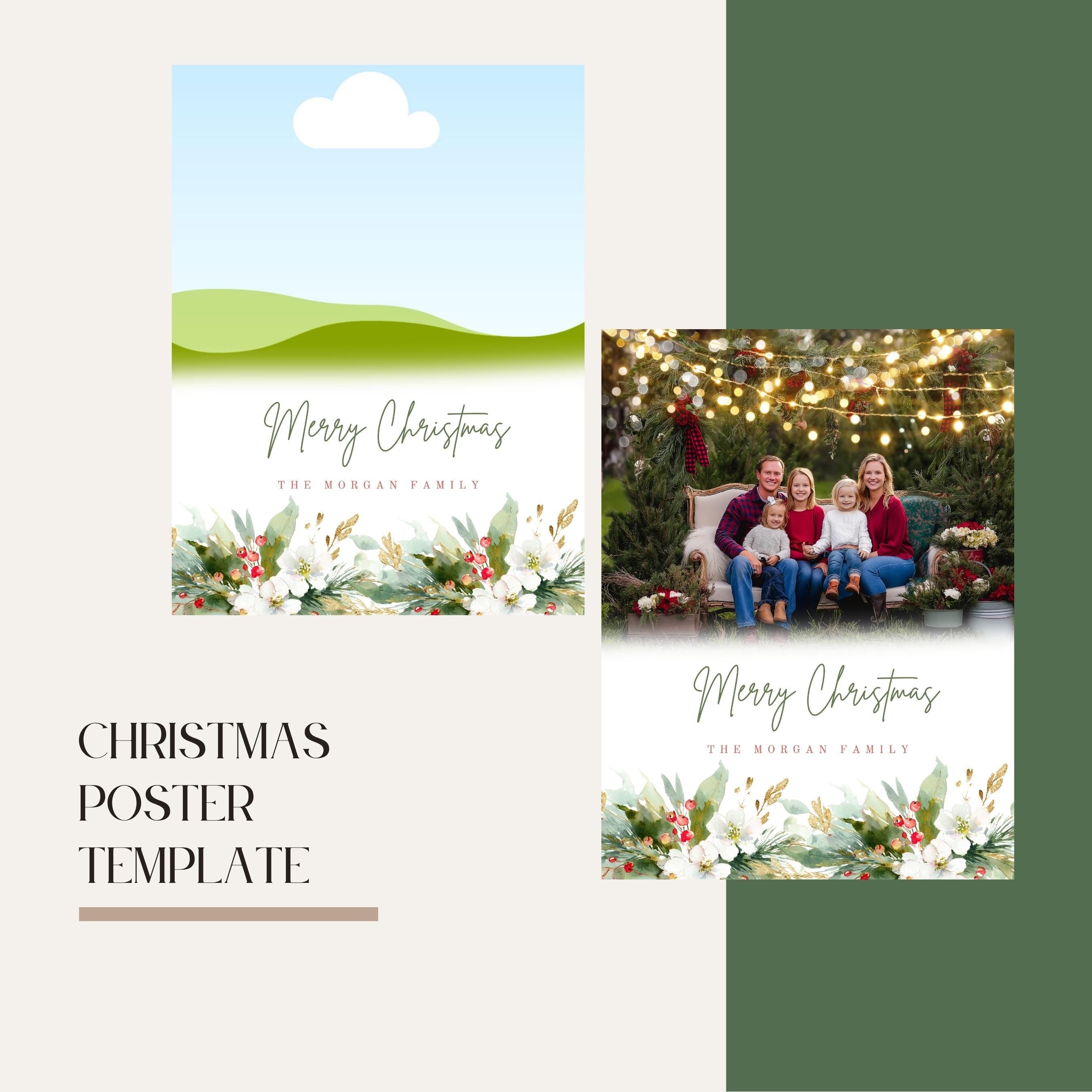 Christmas Family Poster Photo Template