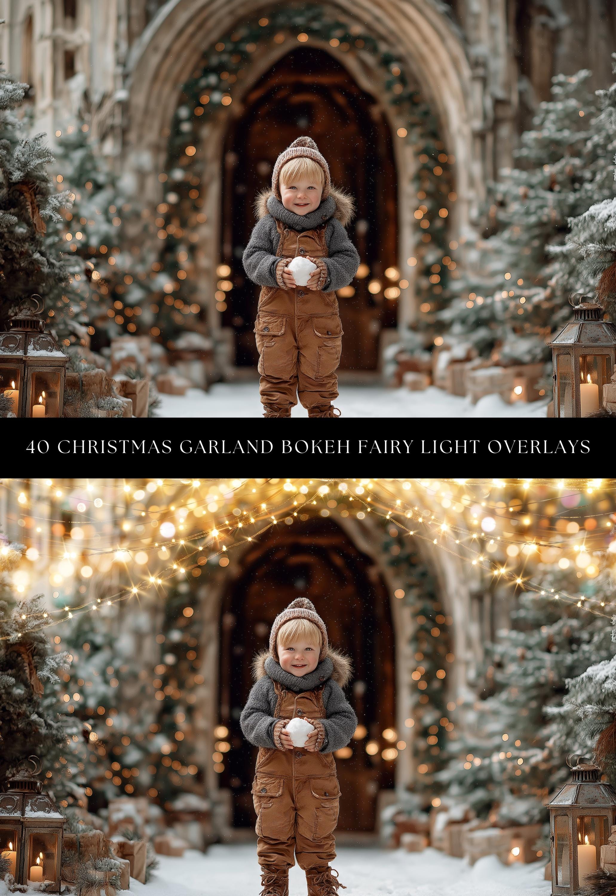 Christmas Garland Photo Overlays