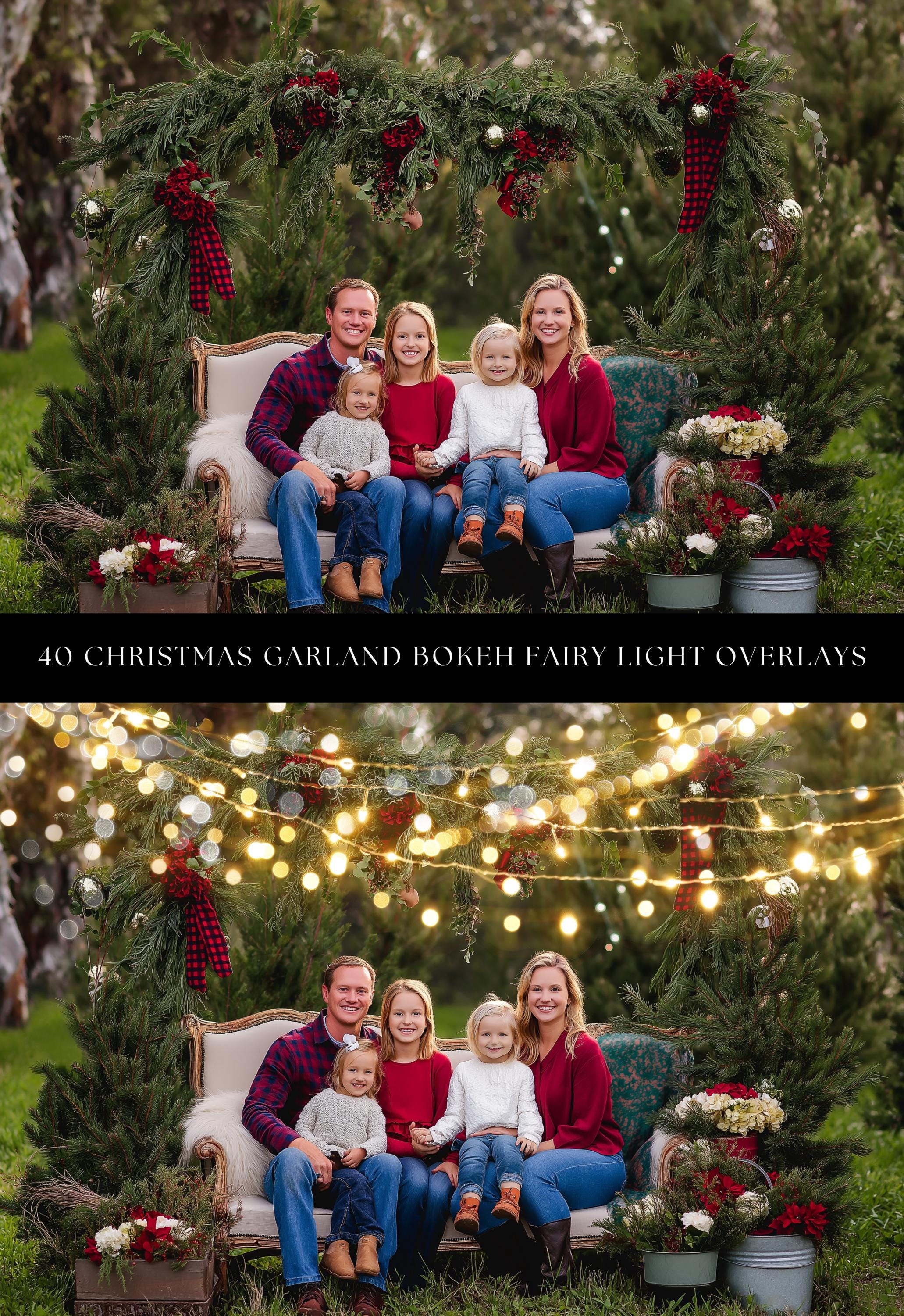 Christmas Garland Photo Overlays