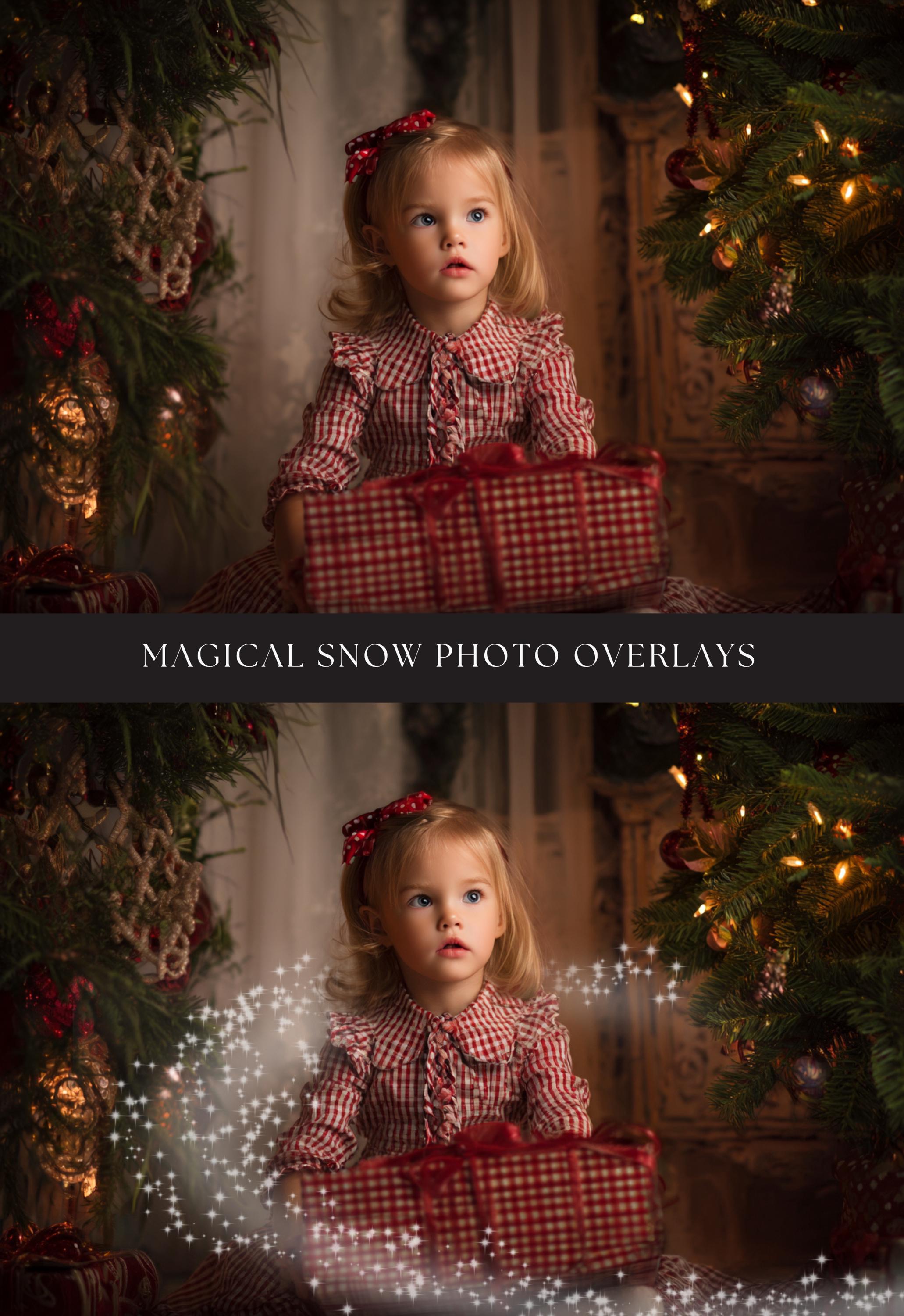 Magical Snow Christmas Photo Overlays