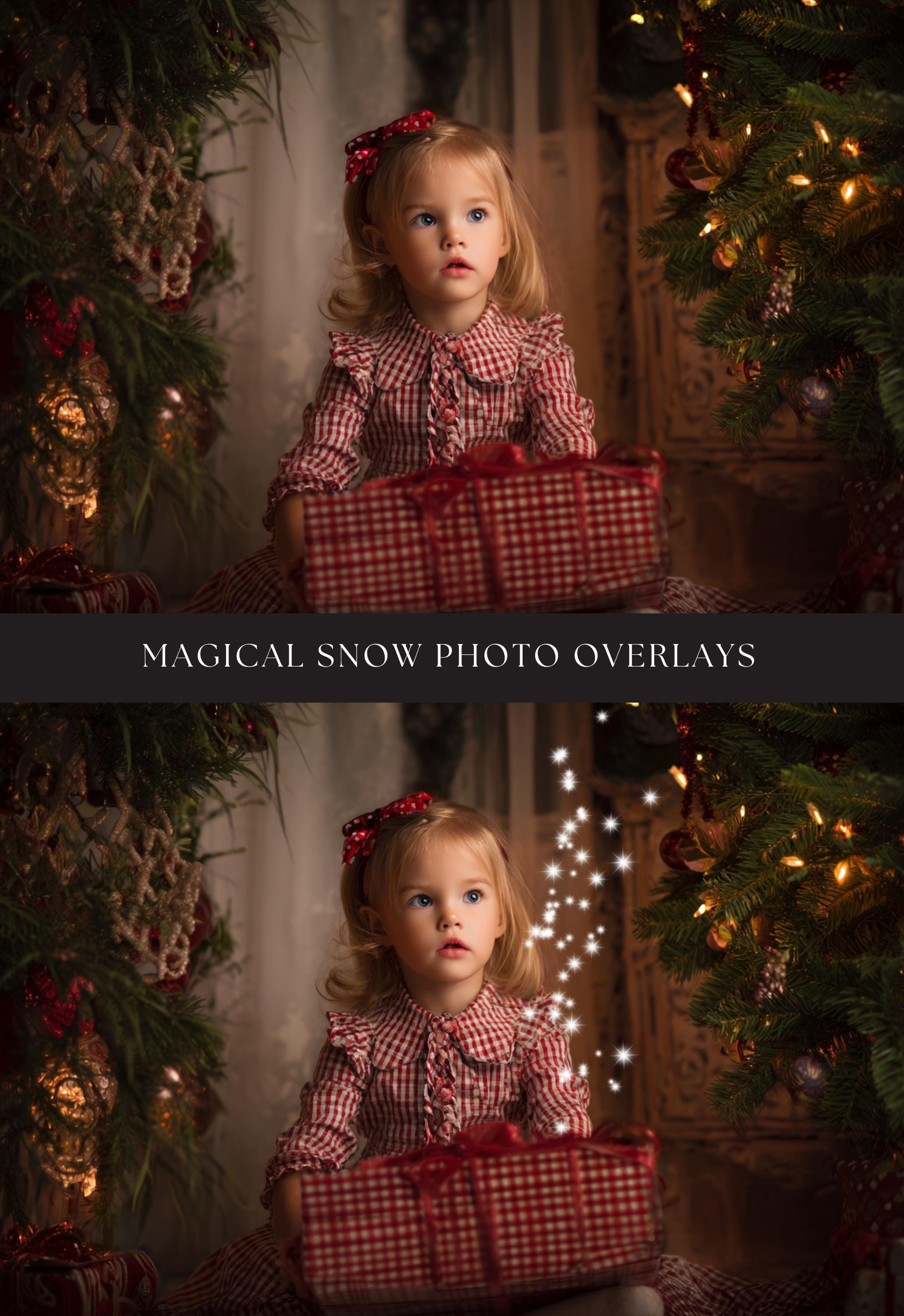 Magical Snow Christmas Photo Overlays