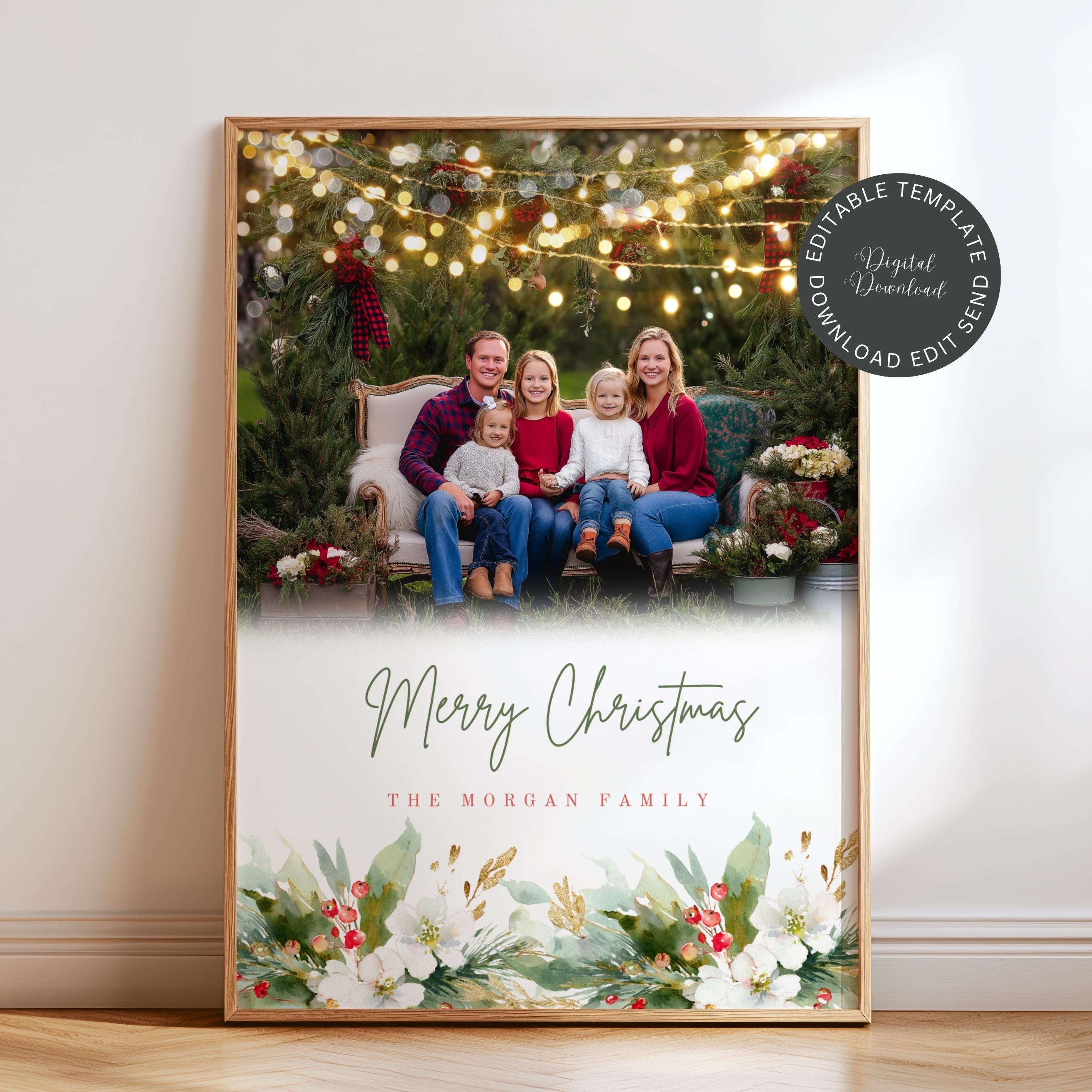 Christmas Family Poster Photo Template
