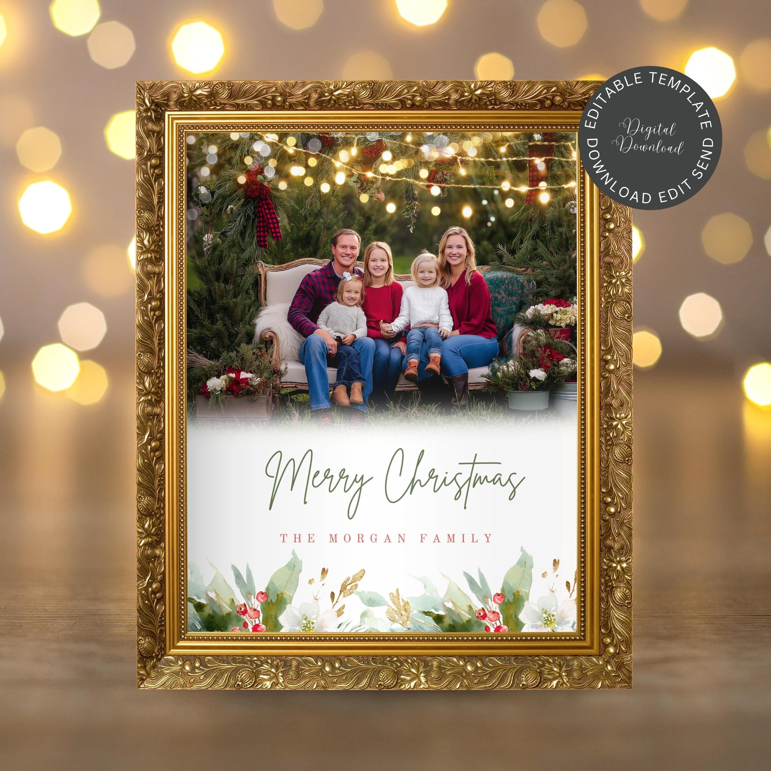 Christmas Family Poster Photo Template