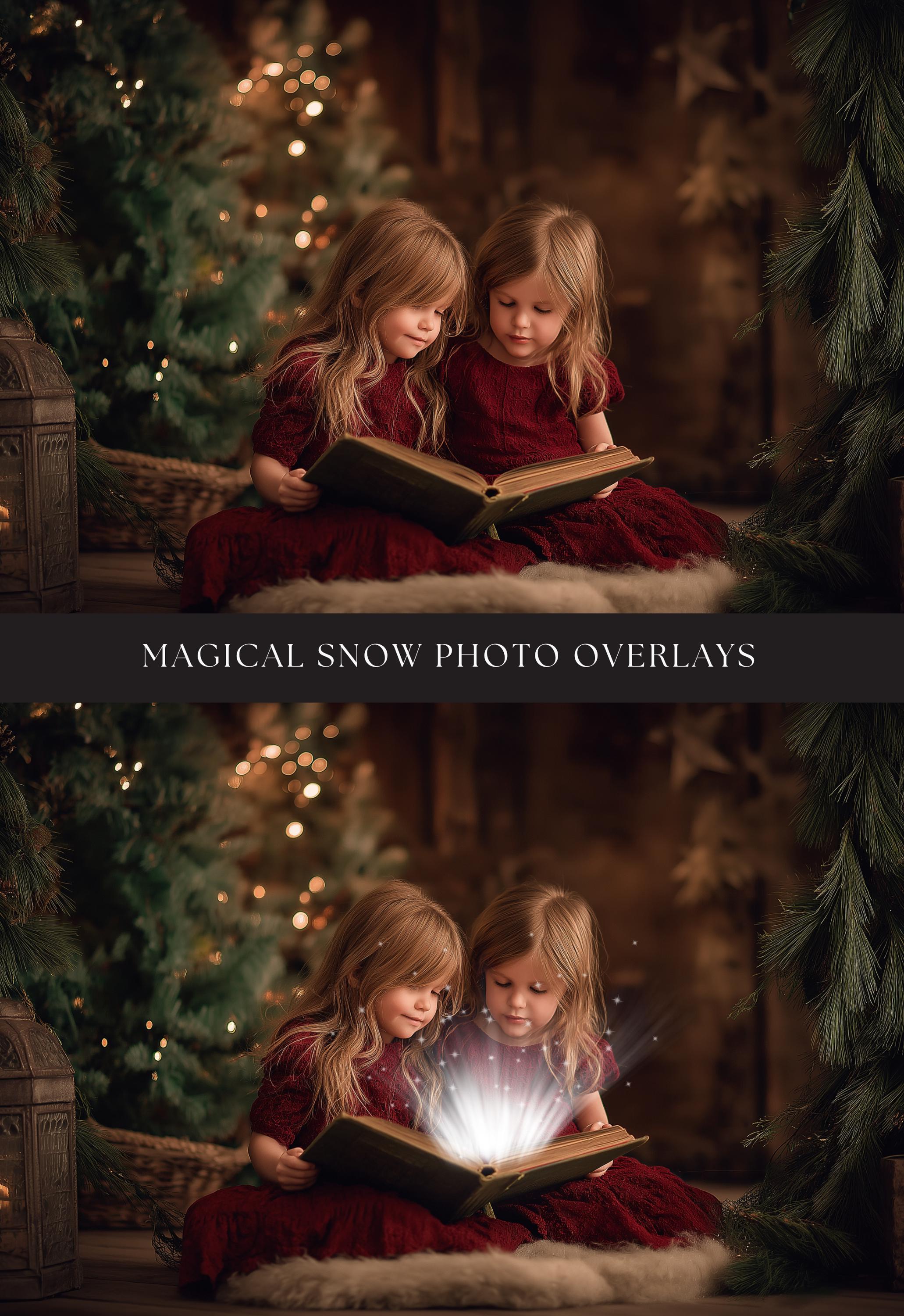 Magical Snow Christmas Photo Overlays
