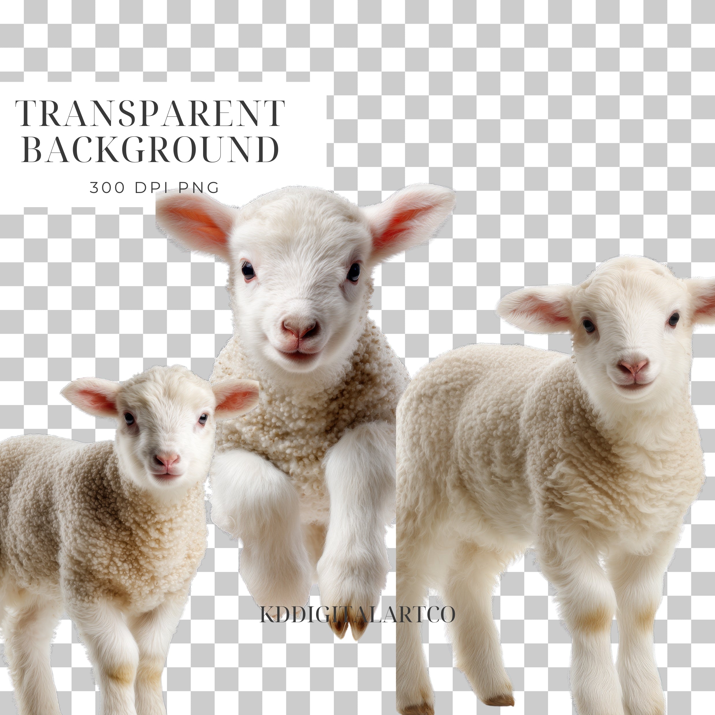 Lamb PNG Easter Photo Overlays