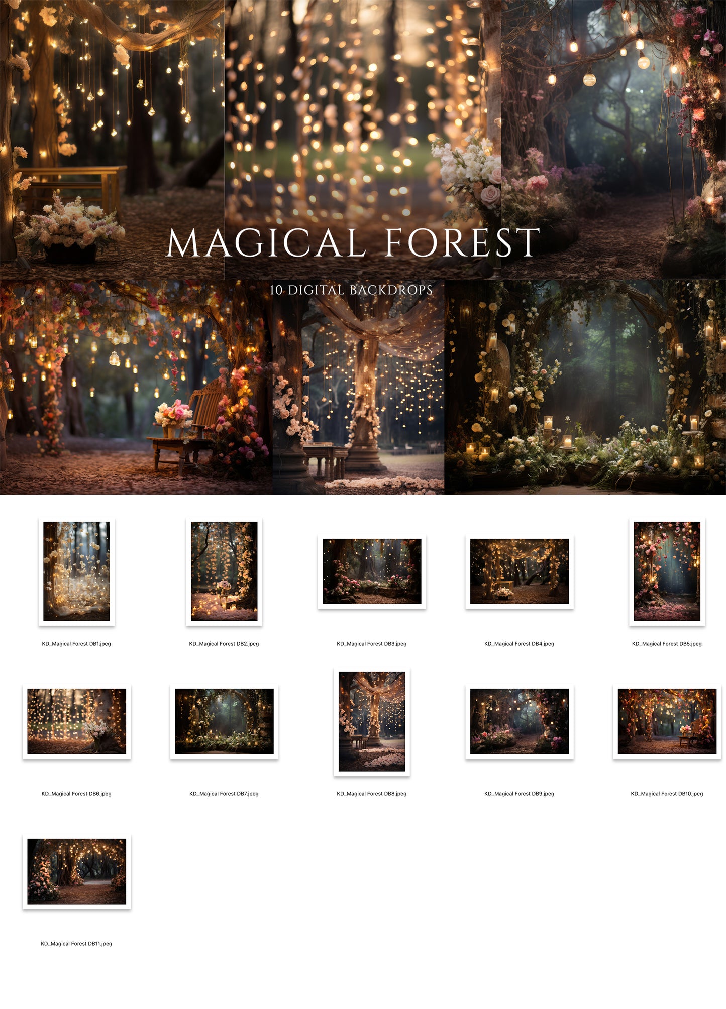 Enchanted Forest Digital Backdrops