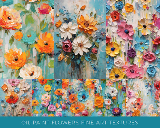 Oil Paint Flowers Fine Art Textures